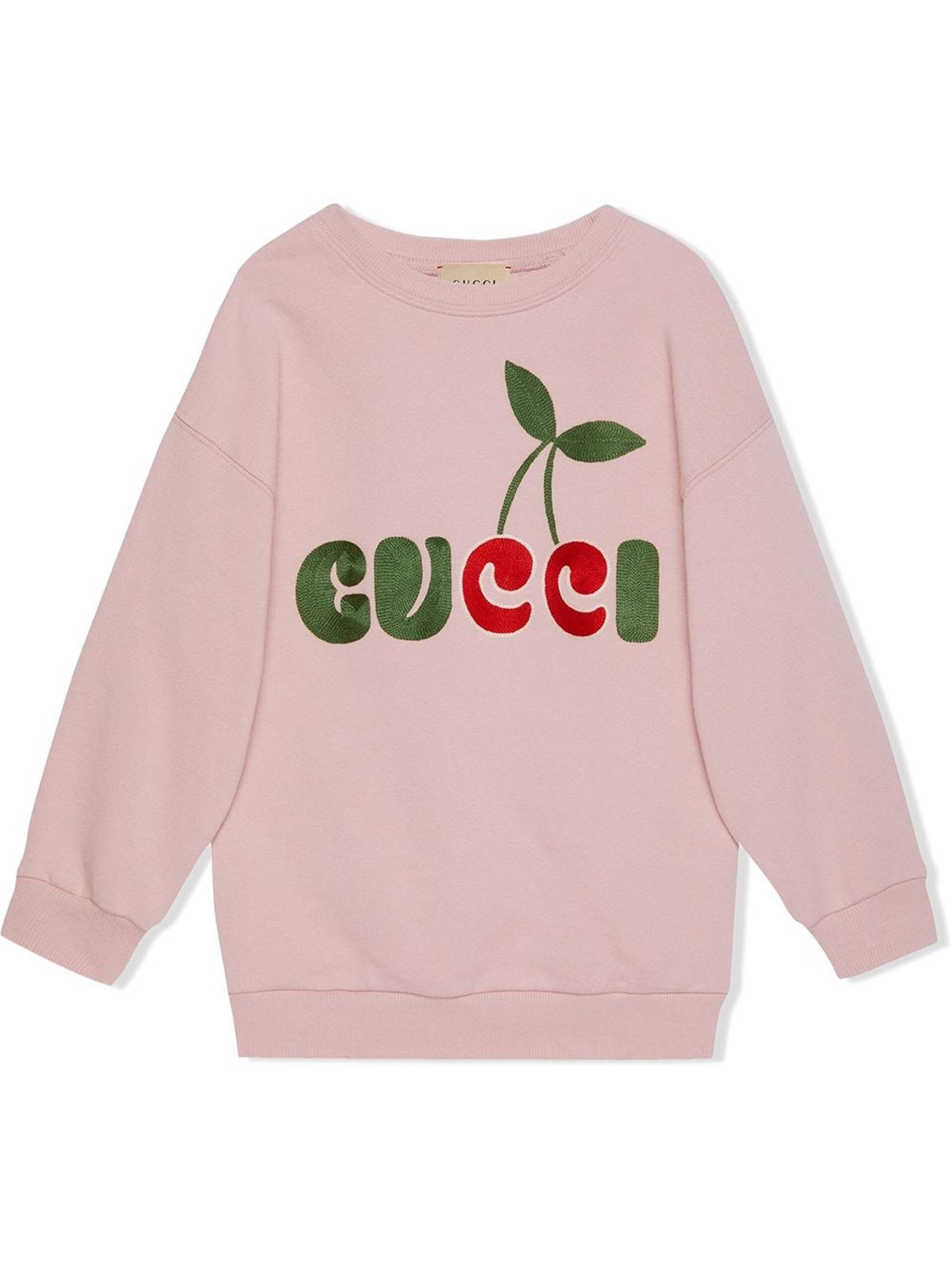 Gucci Childrens Gucci Cherry Print Cotton Dress