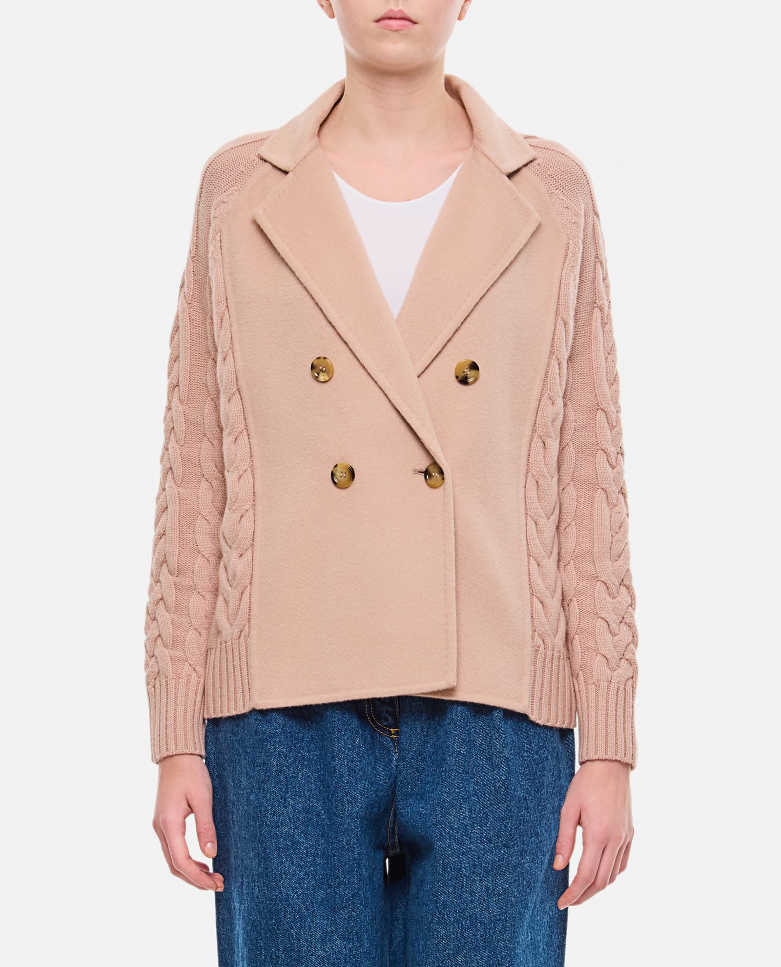 Shop Max Mara Micio Cardigan In Pink