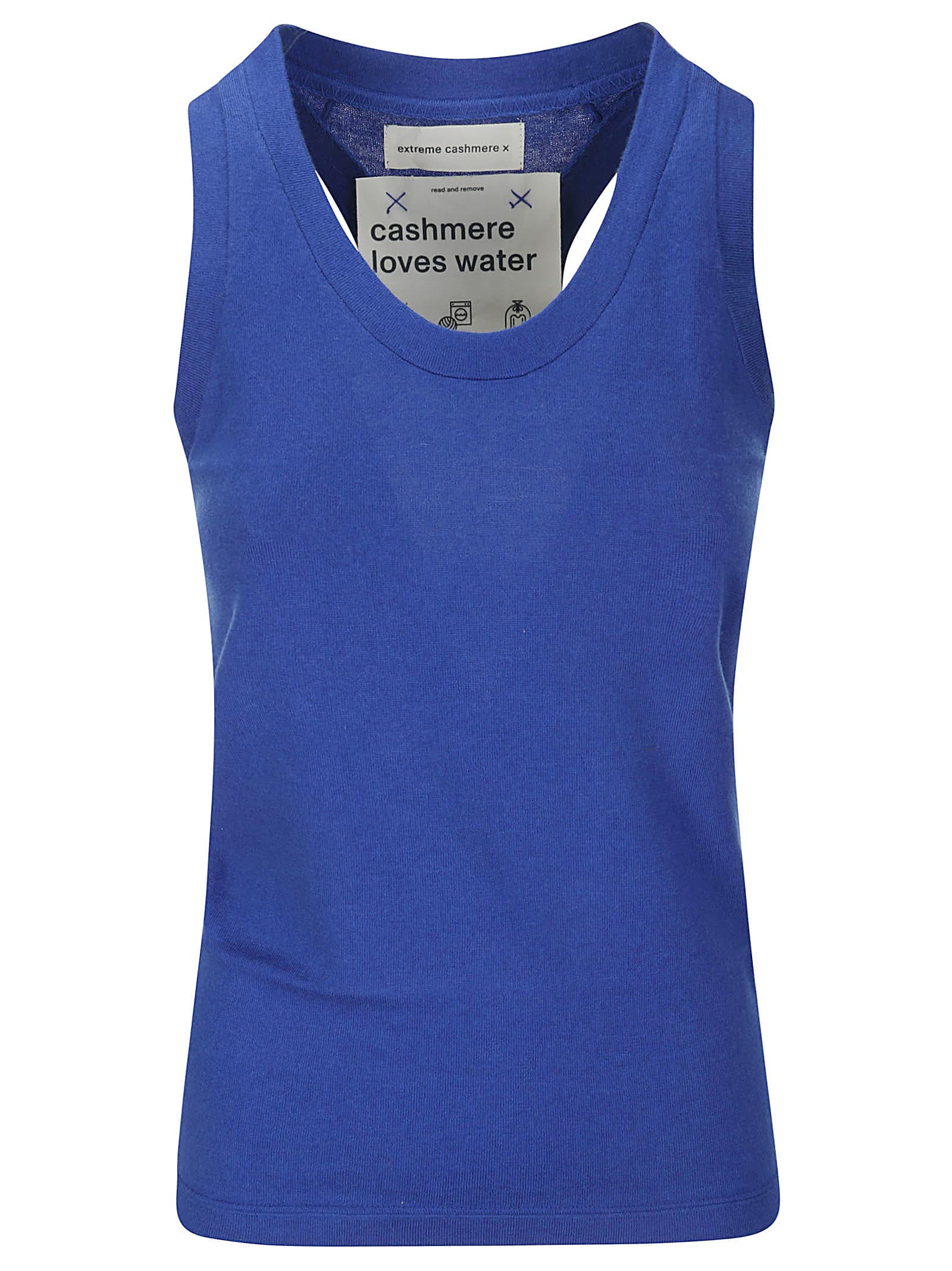 Shop Extreme Cashmere Vest In Primary Blue