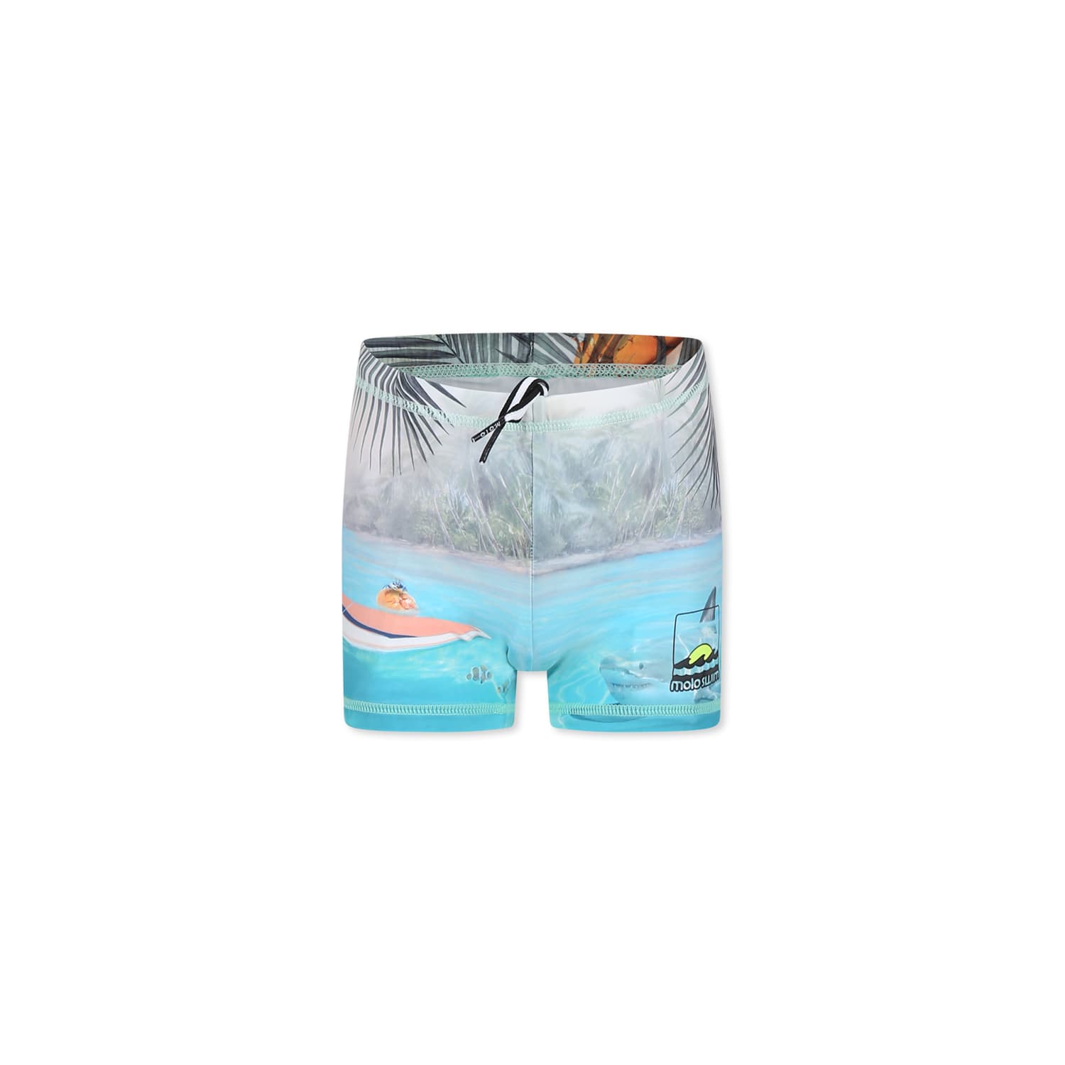 Molo Pattern Swimwear In Light Blue