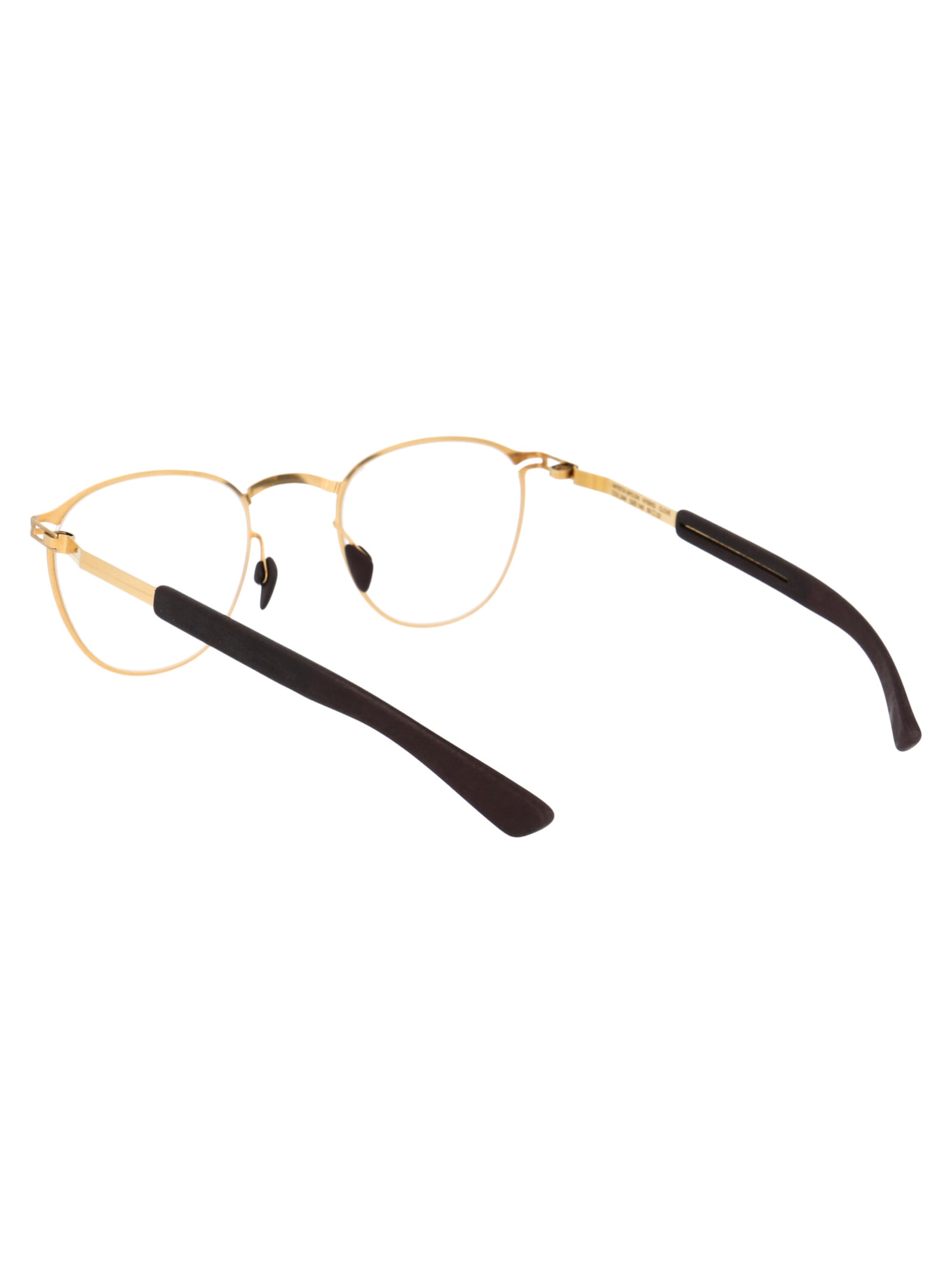Shop Mykita Clove Glasses In 244 Mh2 Gold/ebony Brown Clear