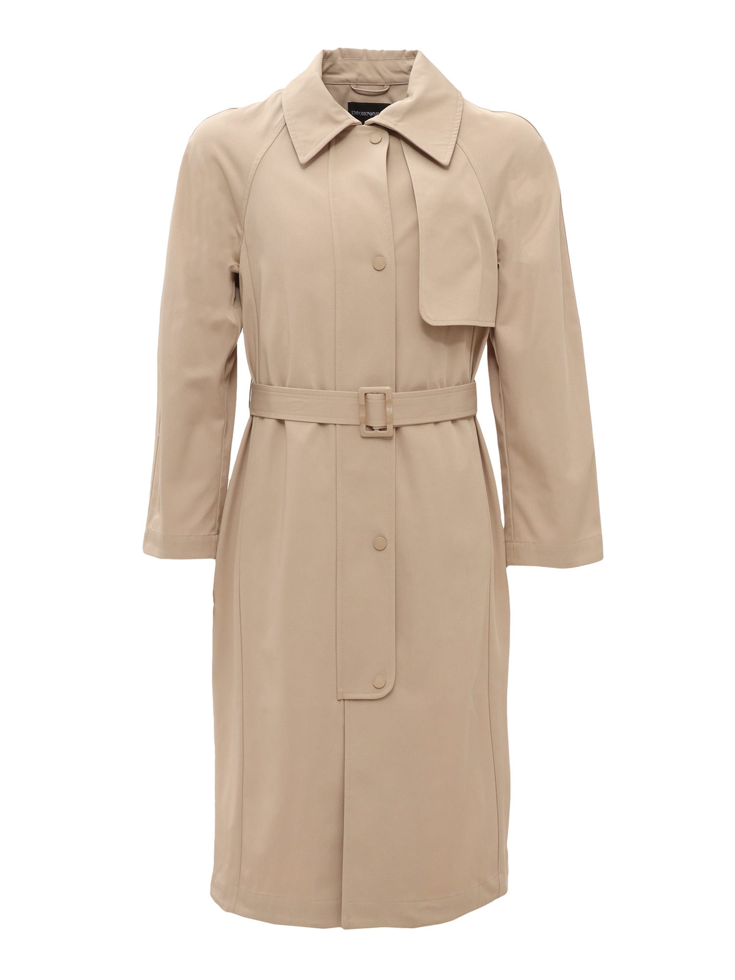 Emporio Armani Trench In Neutral