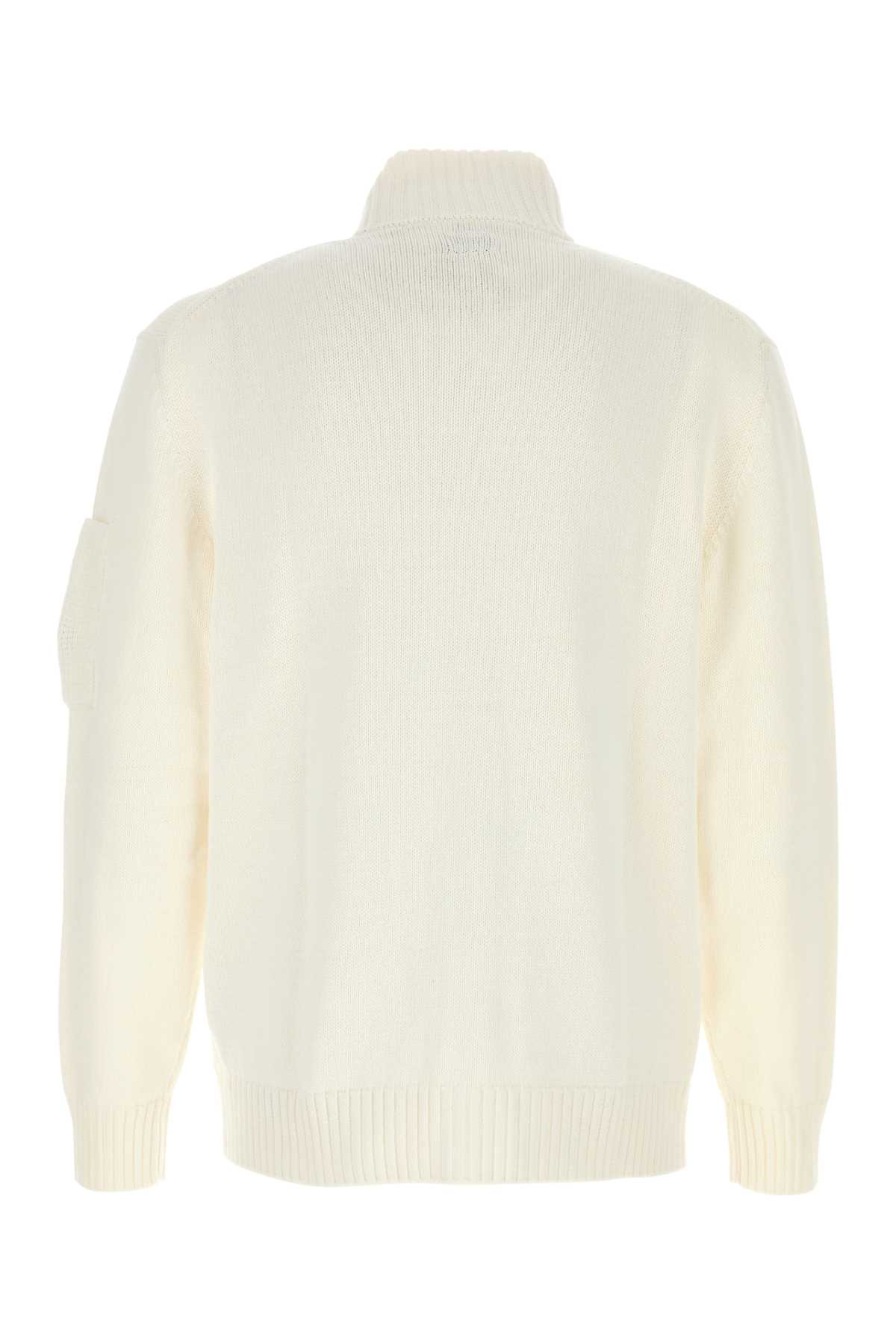 C.p. Company C.p.company White Cotton Cardigan