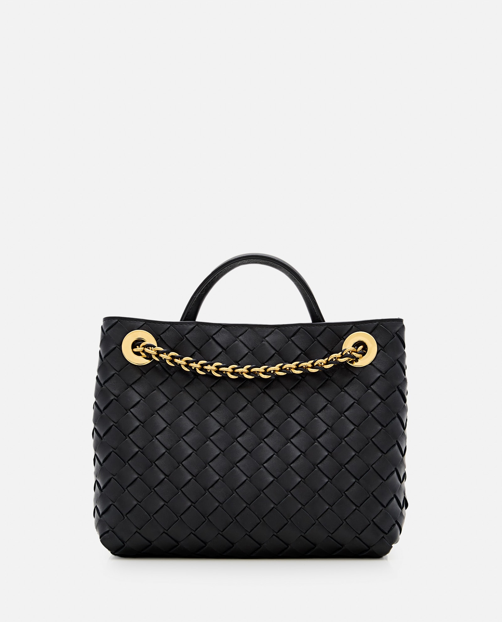 Bottega Veneta Women Andiamo Small Leather Tote Bag In Black