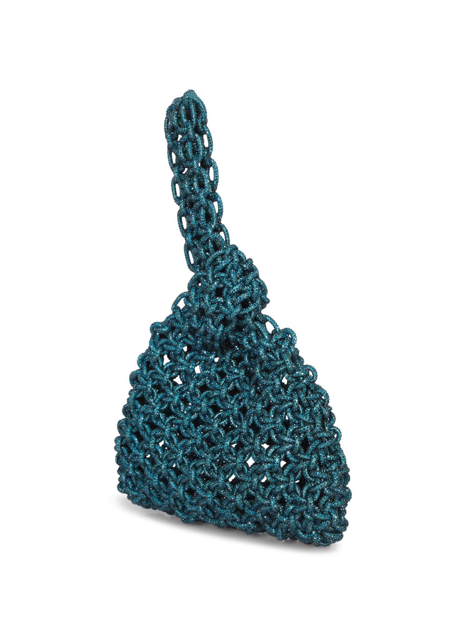 Shop Hibourama Niky Crisolite Green Woven Fabric Bag