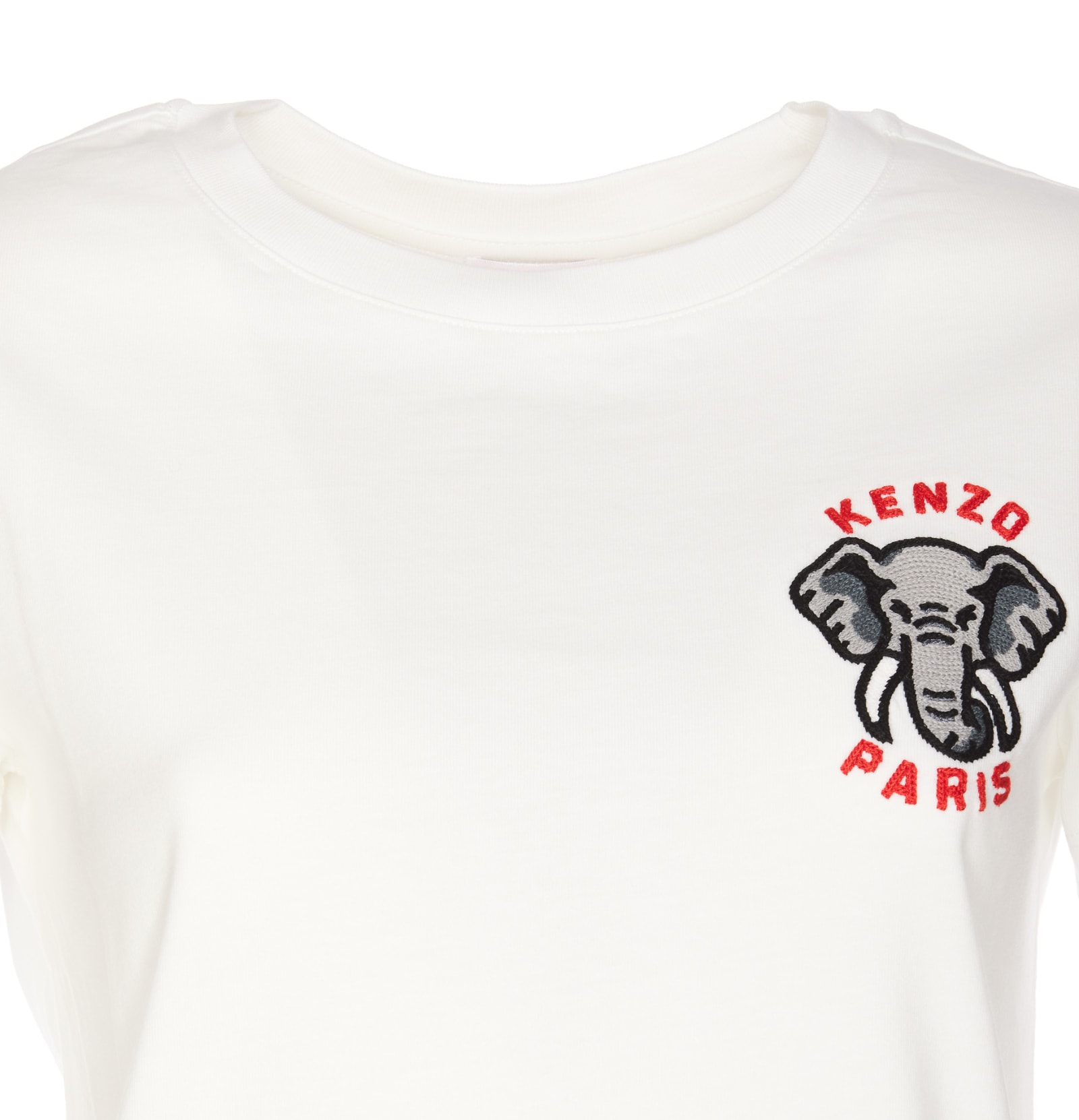 Shop Kenzo Elephant Logo T-shirt In White