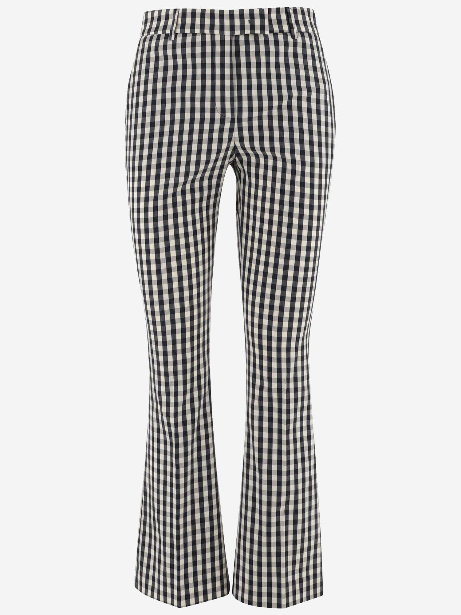Checked Flared Pants