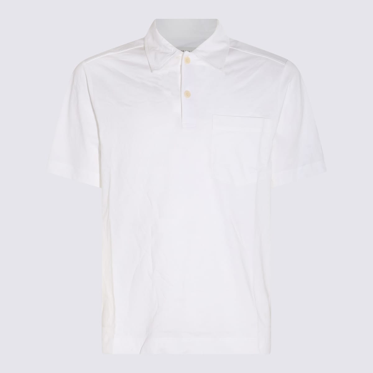 Shop Dries Van Noten White Cotton Polo Shirt
