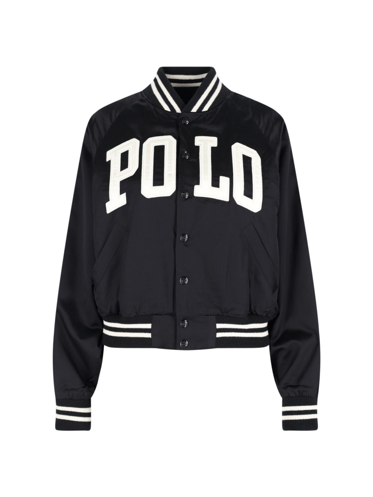 Logo Satin Bomber Jacket