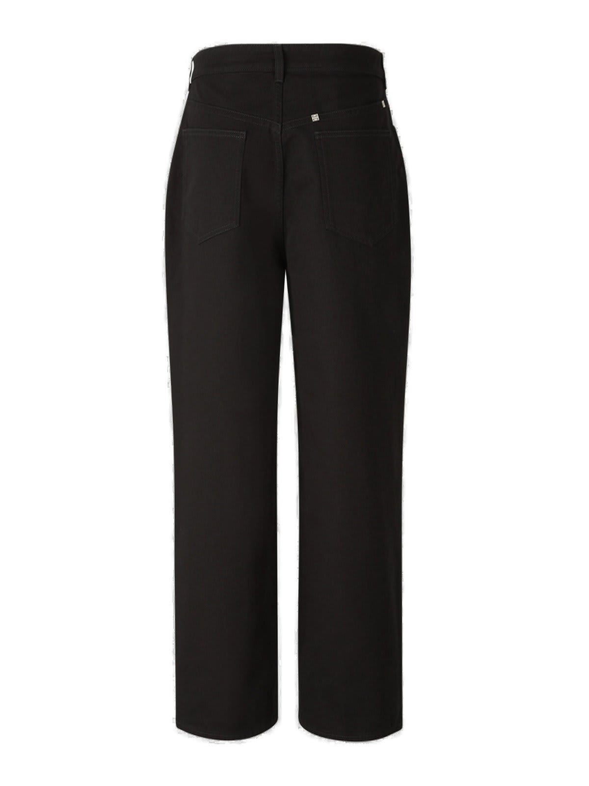 Givenchy Low Crotch Wide Jeans In Black