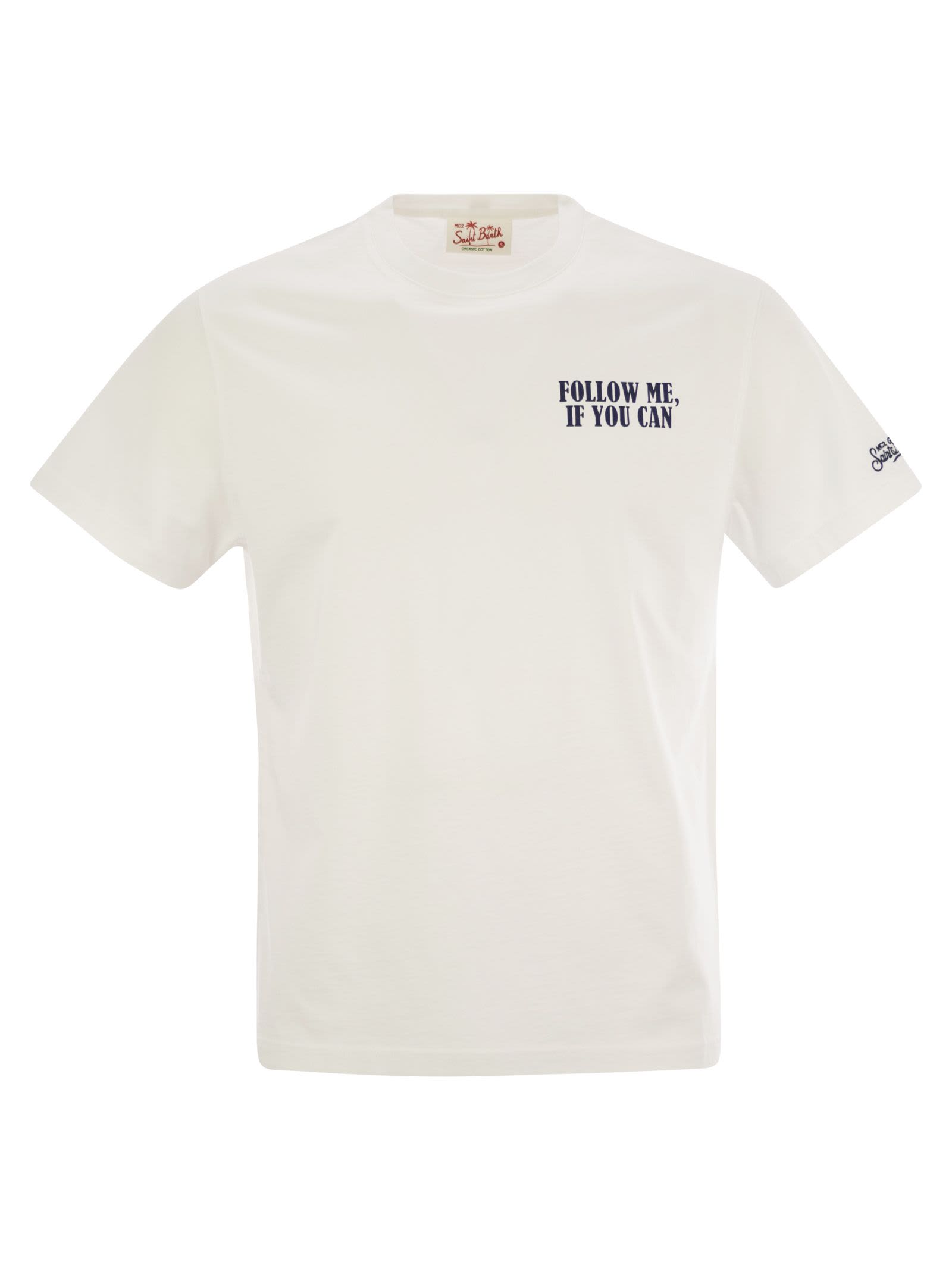 Mc2 Saint Barth T-shirt With Print On Chest And Back In White