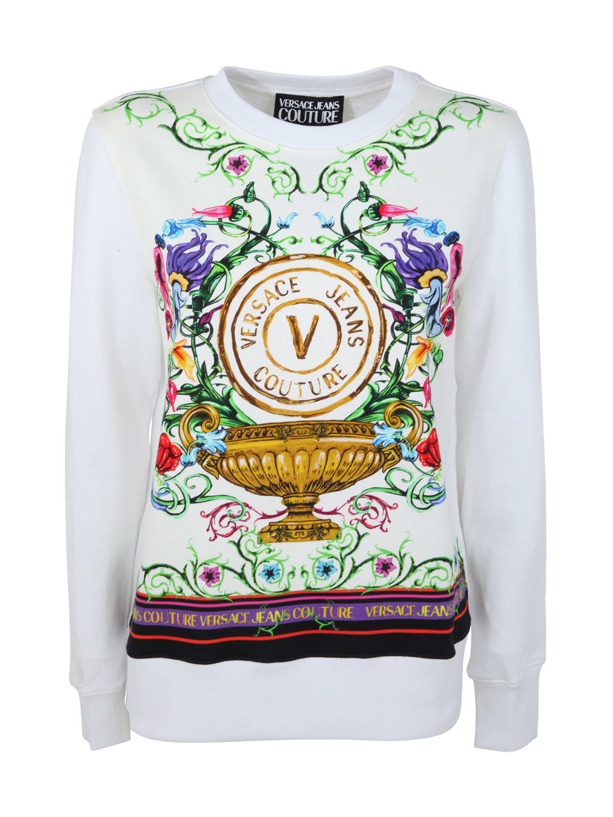 Versace Jeans Couture Printed Crew Neck Long Sleeves Sweatshirt