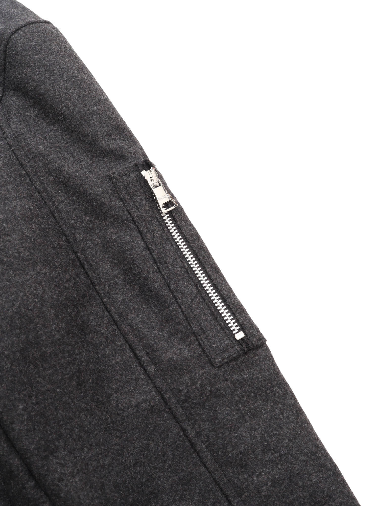 Msgm Cloth Bomber  Girl Grigio Melange/grey M In Grey