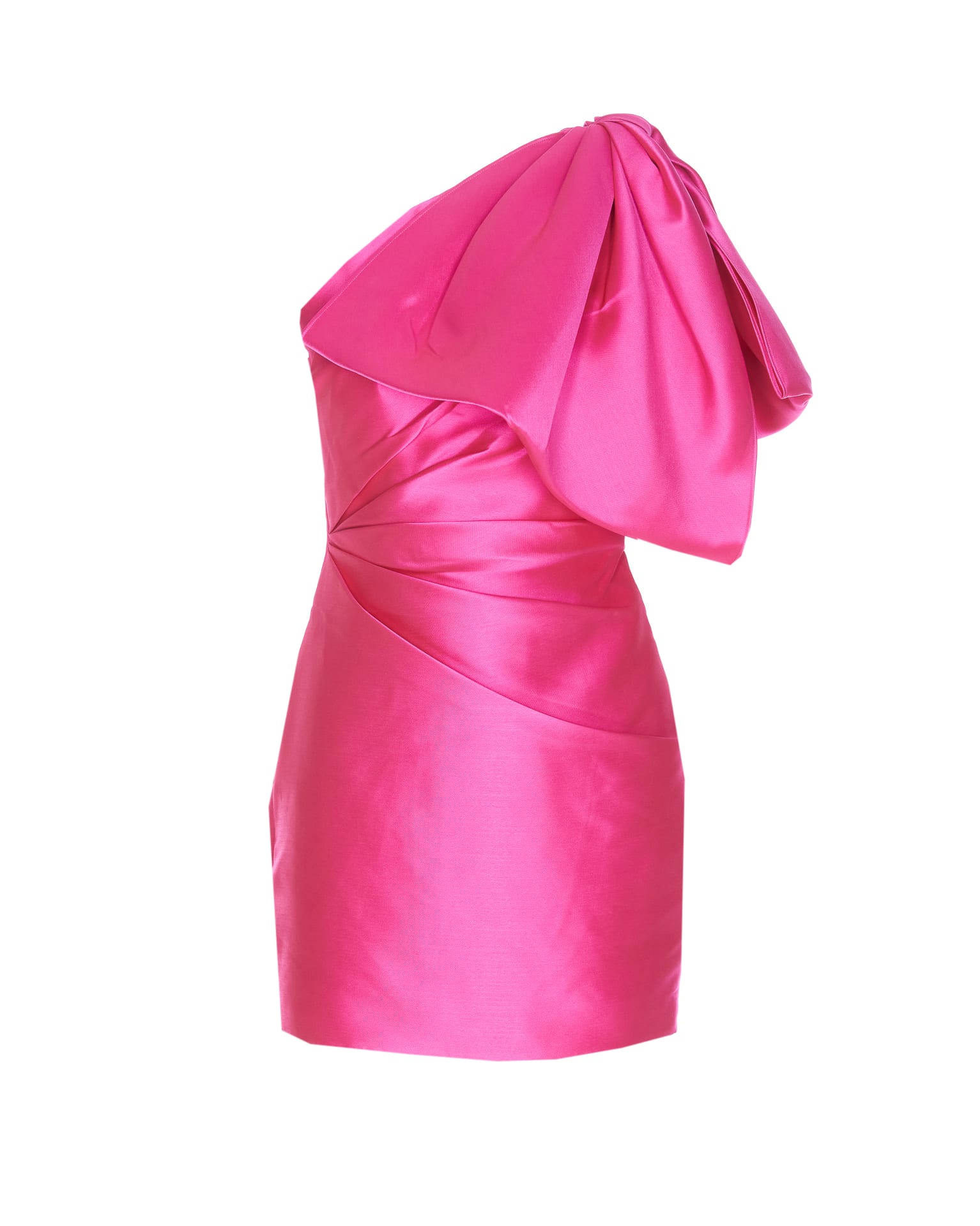 Shop Solace London Marcela Mini Dress In Fuchsia