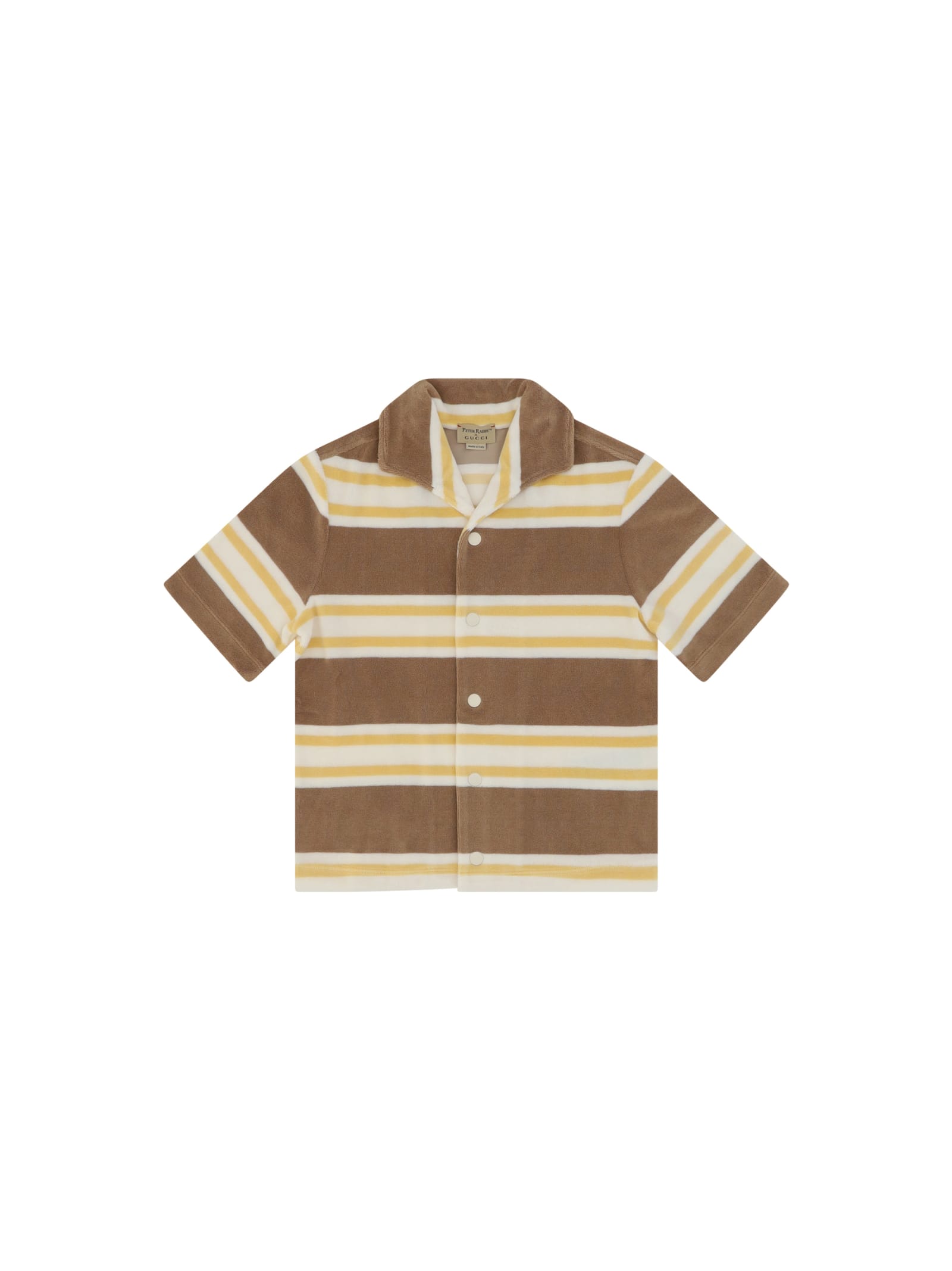 Gucci Kids' Shirt For Boy In Yellow/brown