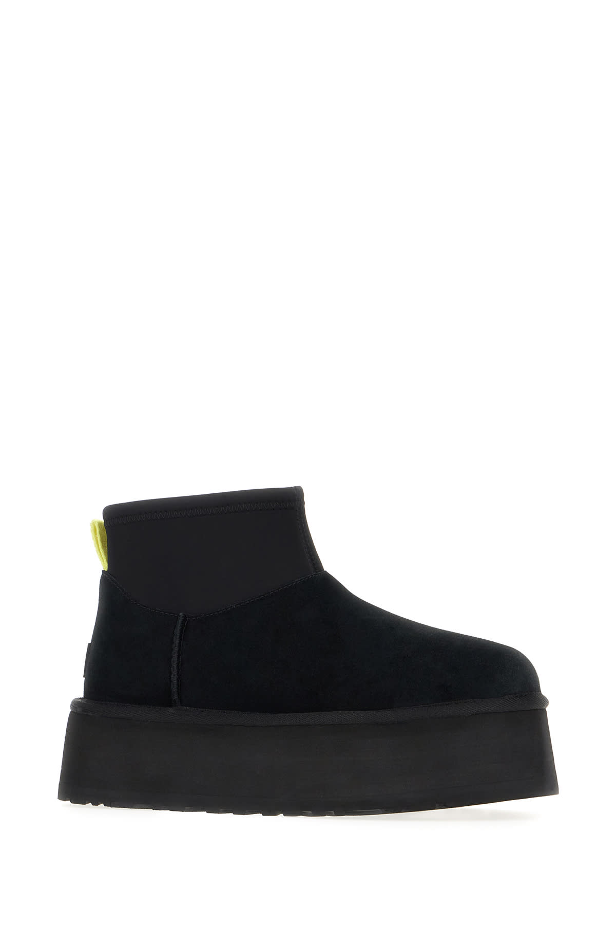 Ugg Black Suede Classic Mini Dipper Ankle Boots In Black