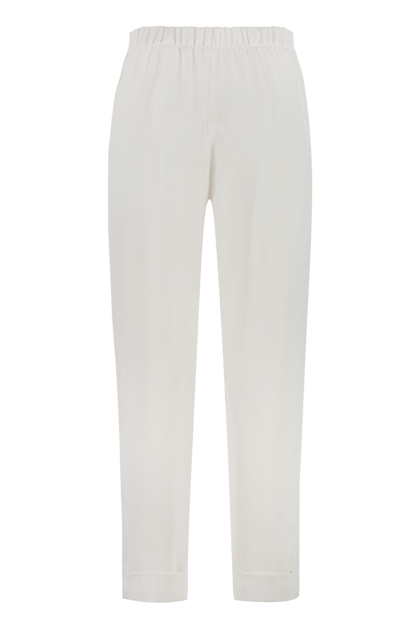 Shop P.a.r.o.s.h High-waist Crêpe Trousers In White