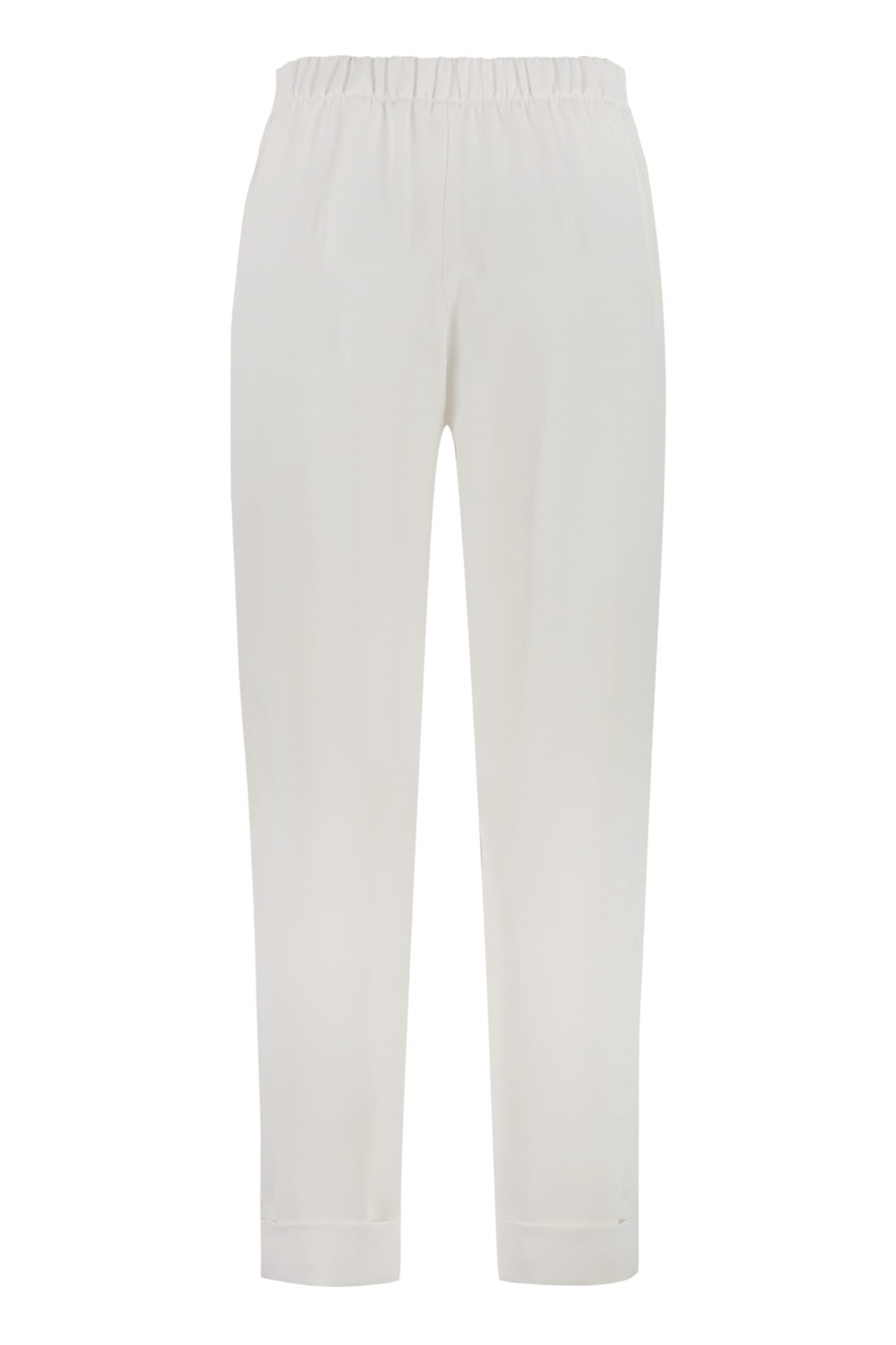 P.a.r.o.s.h High-waist Crêpe Trousers In White
