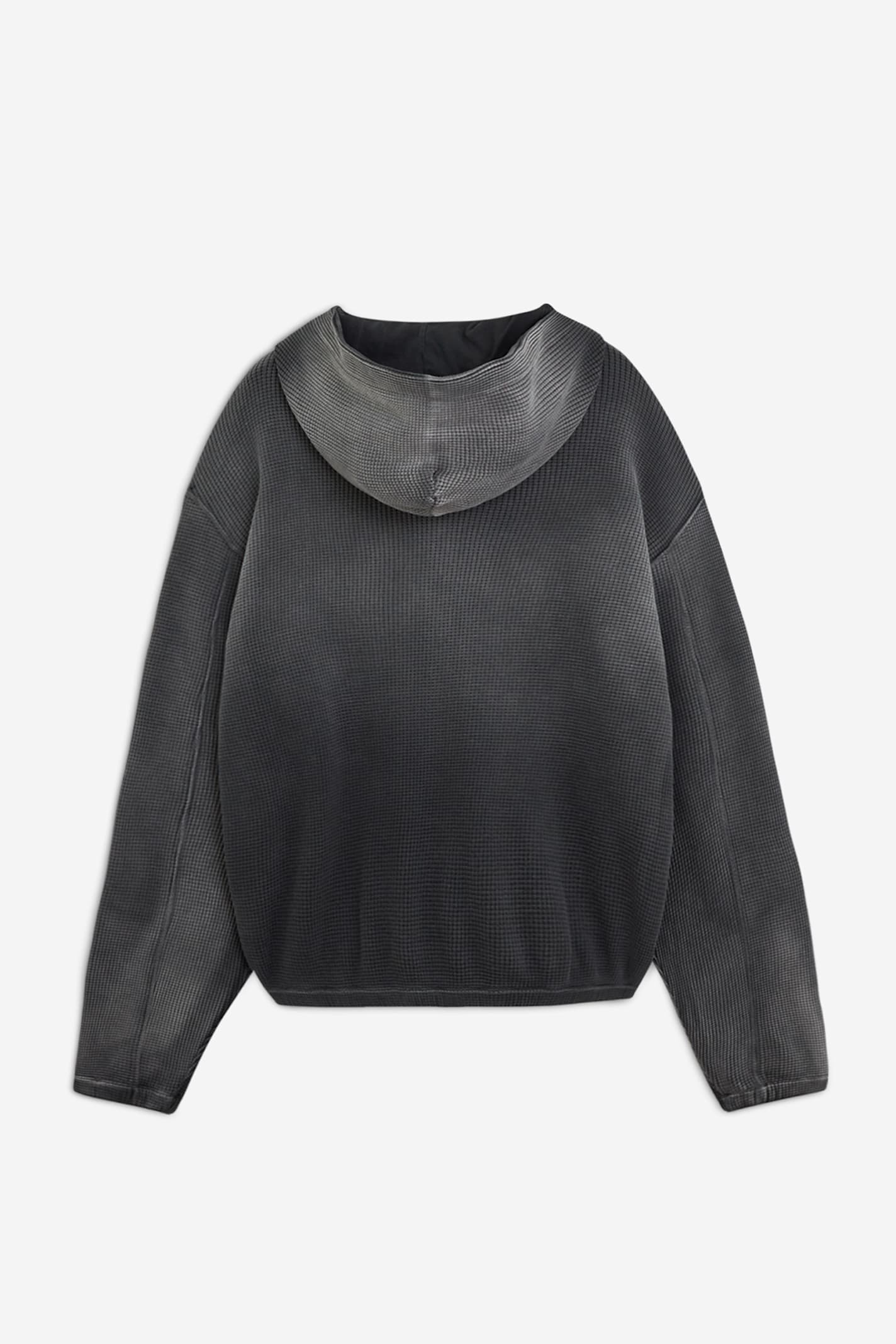 Roa Bee Sun Faded Zip Up Sweatshirt In Black