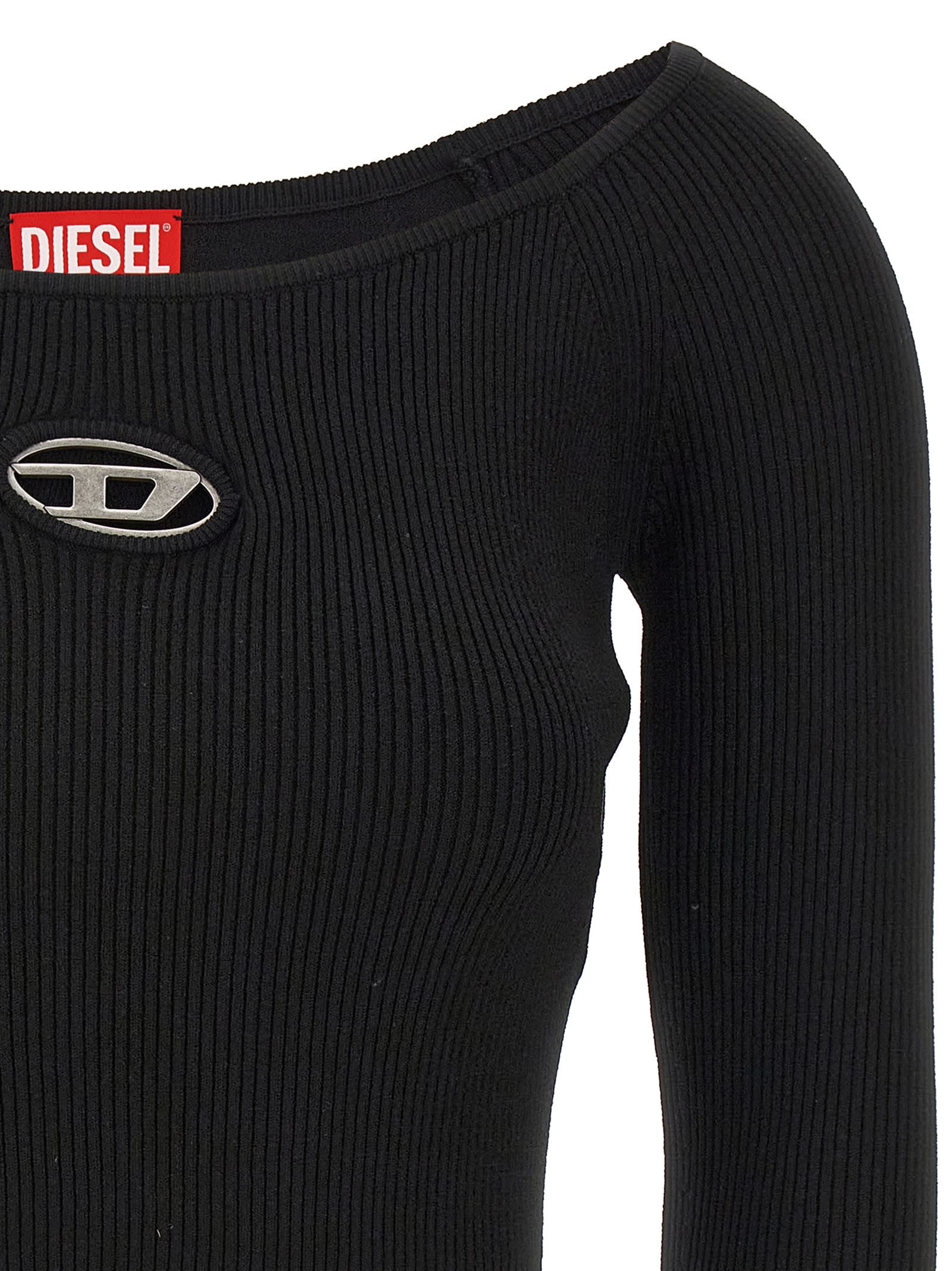 DIESEL M-VERA-LS CROPPED SWEATER 