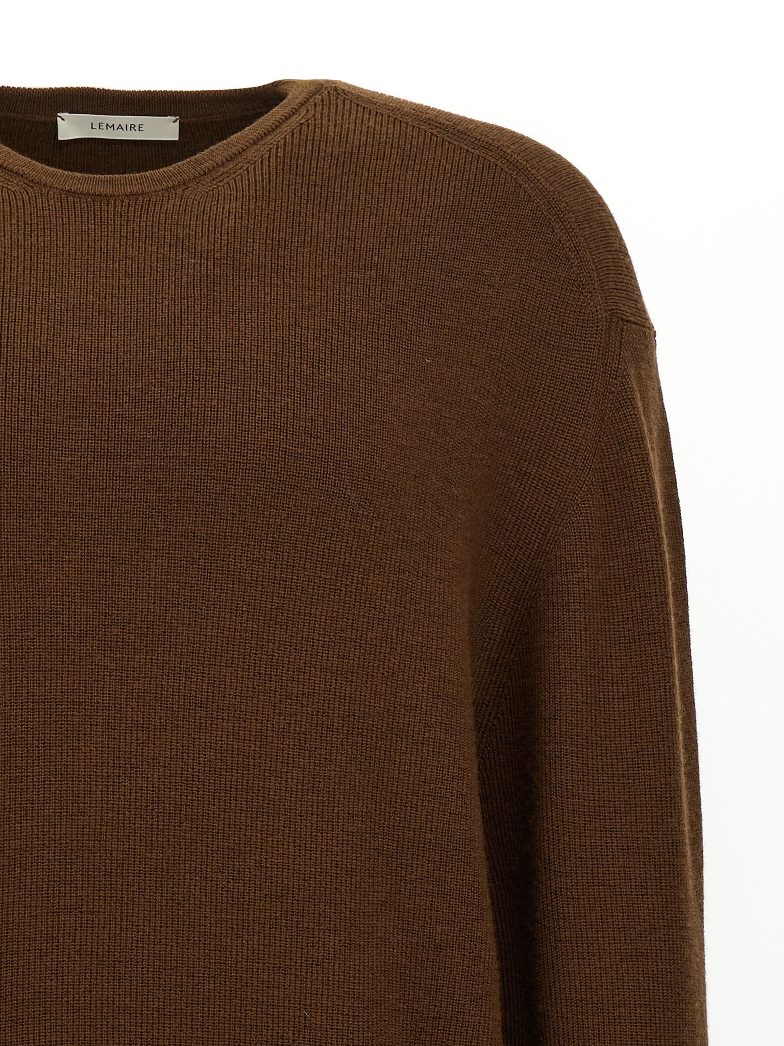 Shop Lemaire Crewneck Sweater In Brown