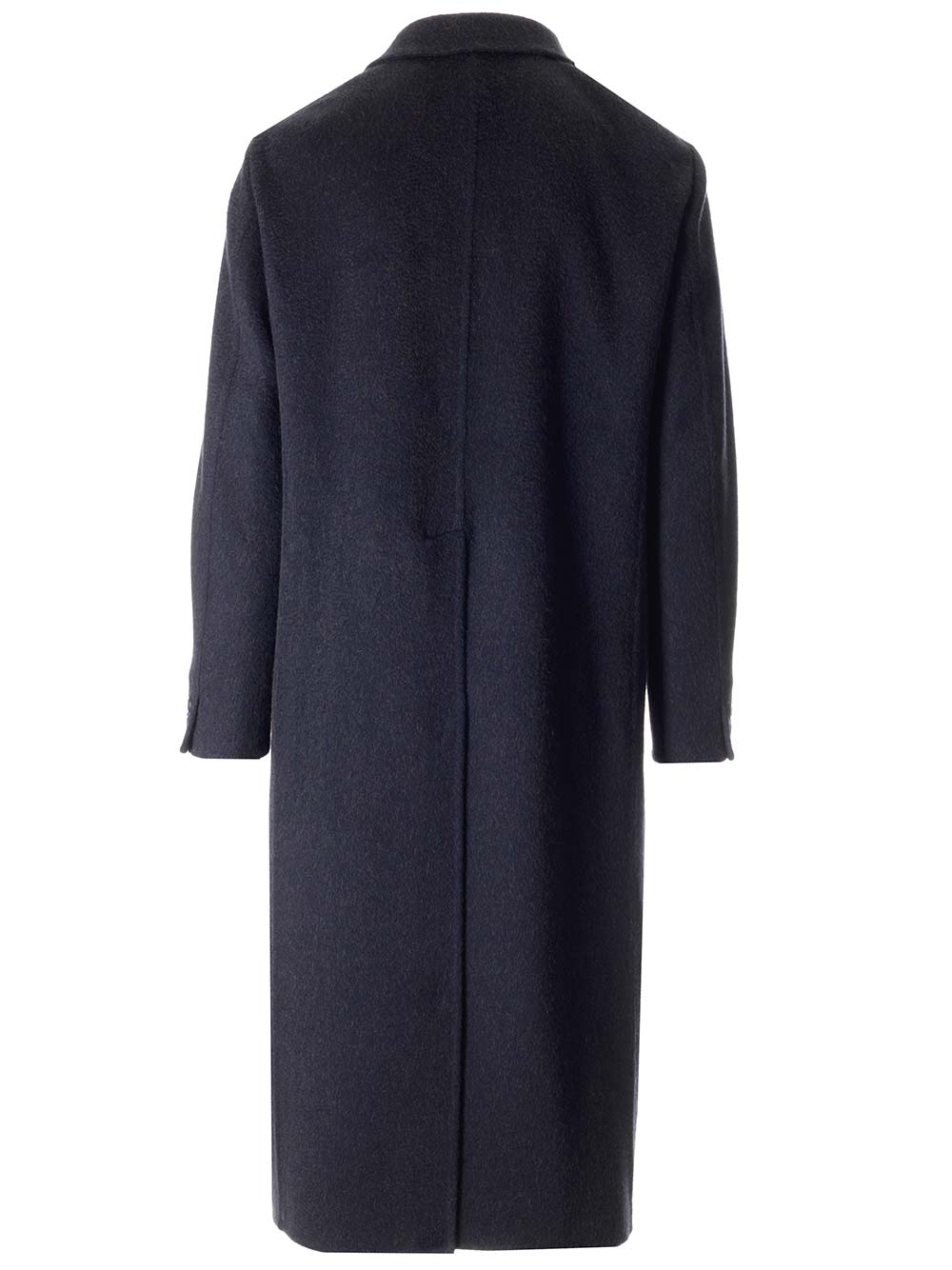 Fendi Double Breasted Long Sleeved Coat In Navy