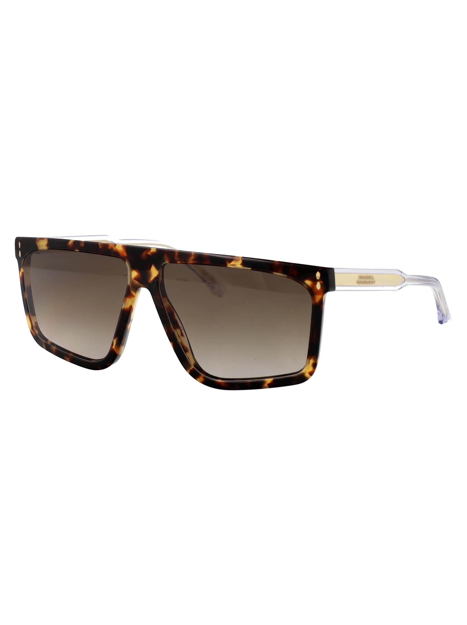 Isabel Marant Hvn Metal Sunglasses In Brown