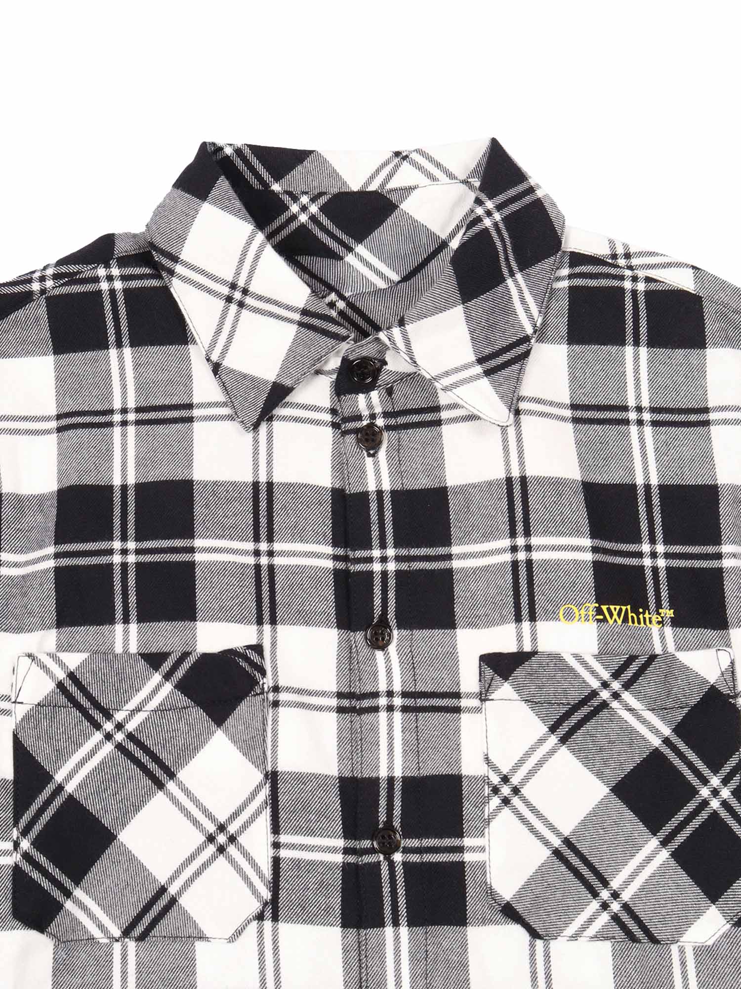 Off-white Flannel Shirt In Black
