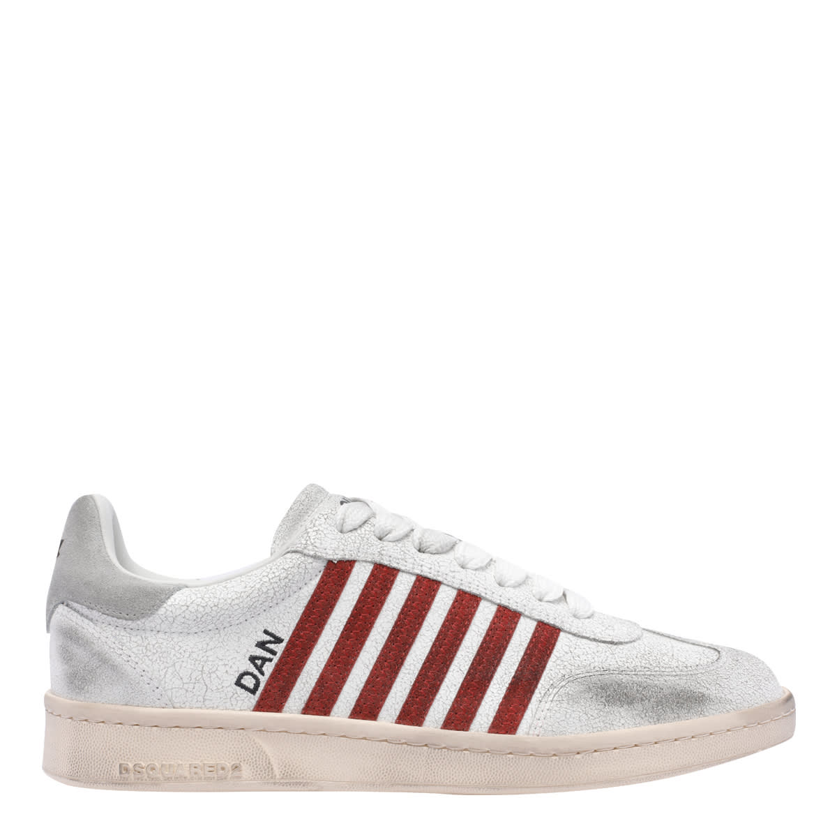 Shop Dsquared2 Boxer Sneakers In White