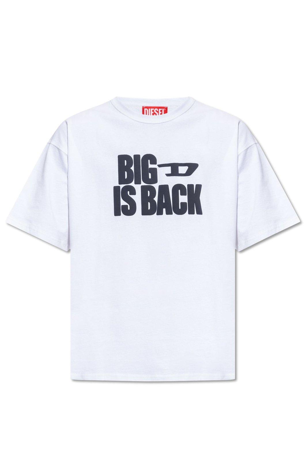 Shop Diesel T-boxt-back Crewneck T-shirt In White
