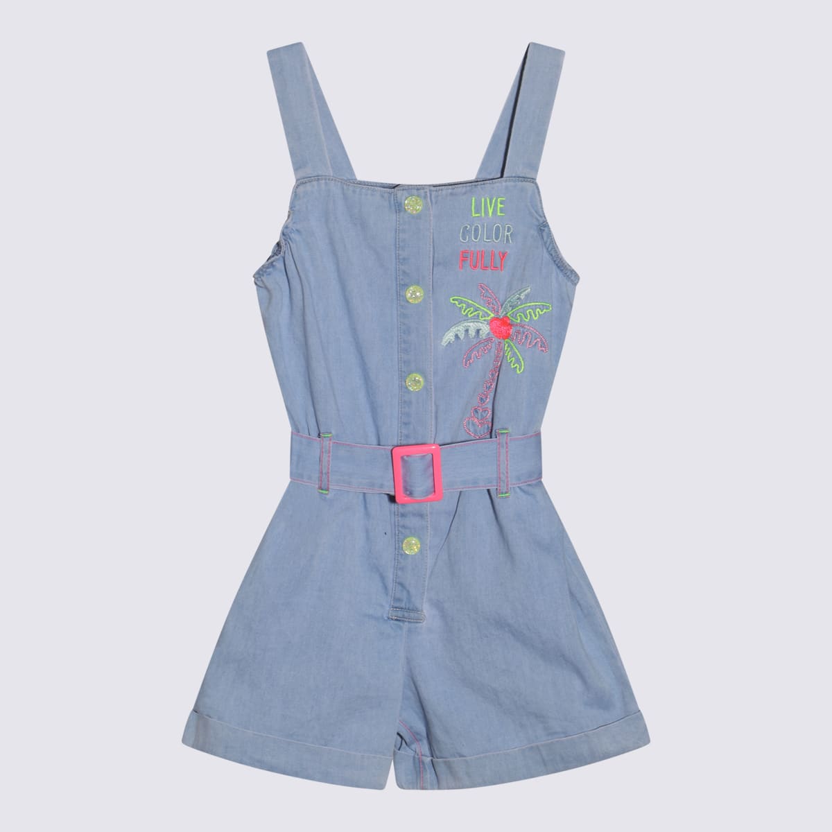 Shop Billieblush Grey Cotton Jumpsuit