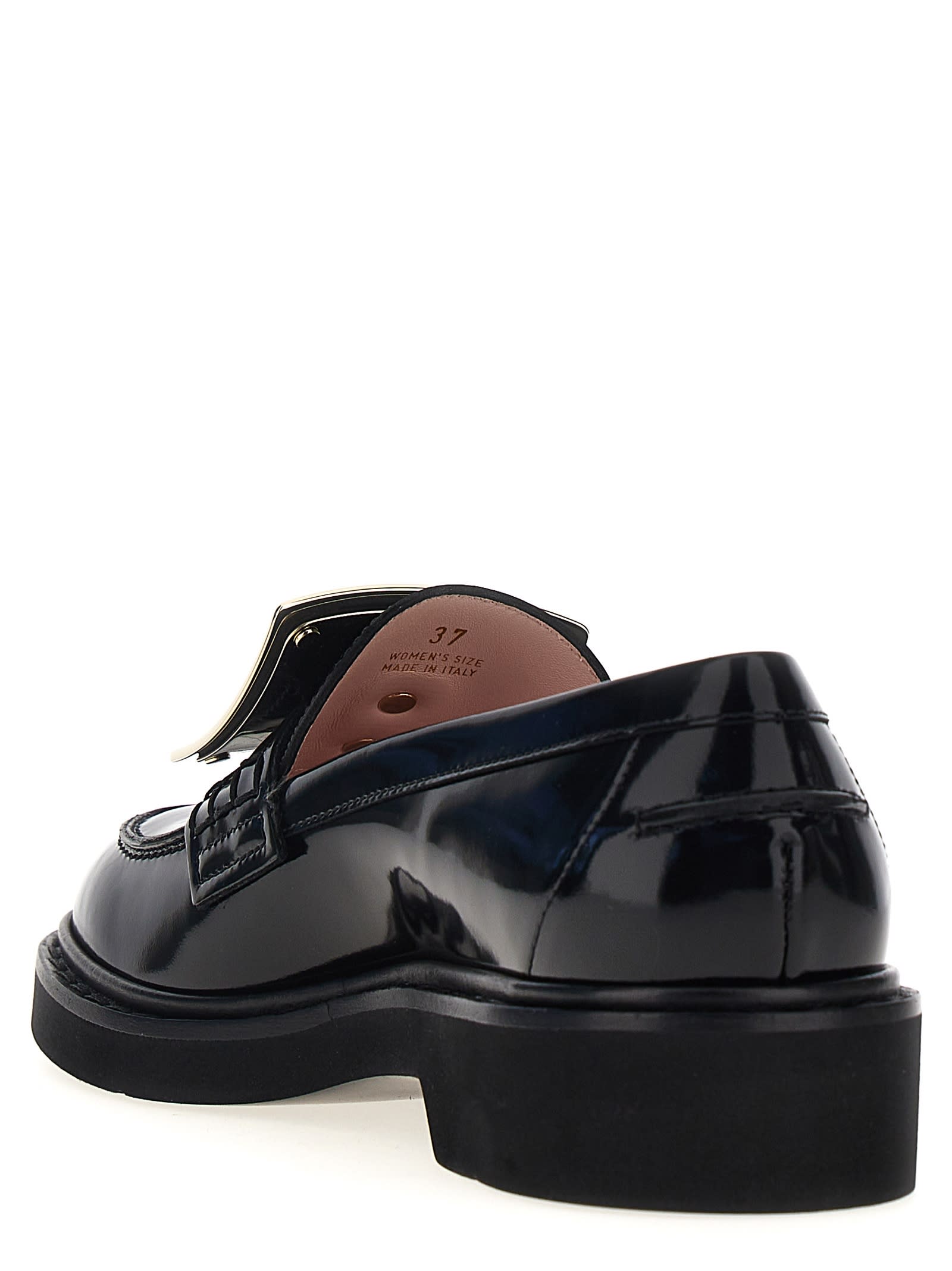 Shop Roger Vivier Viv Rangers Loafers In Black