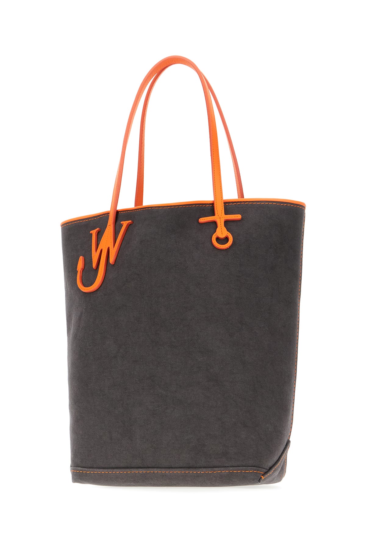 Shop Jw Anderson Graphite Canvas Tall Anchor Shopping Bag In 416