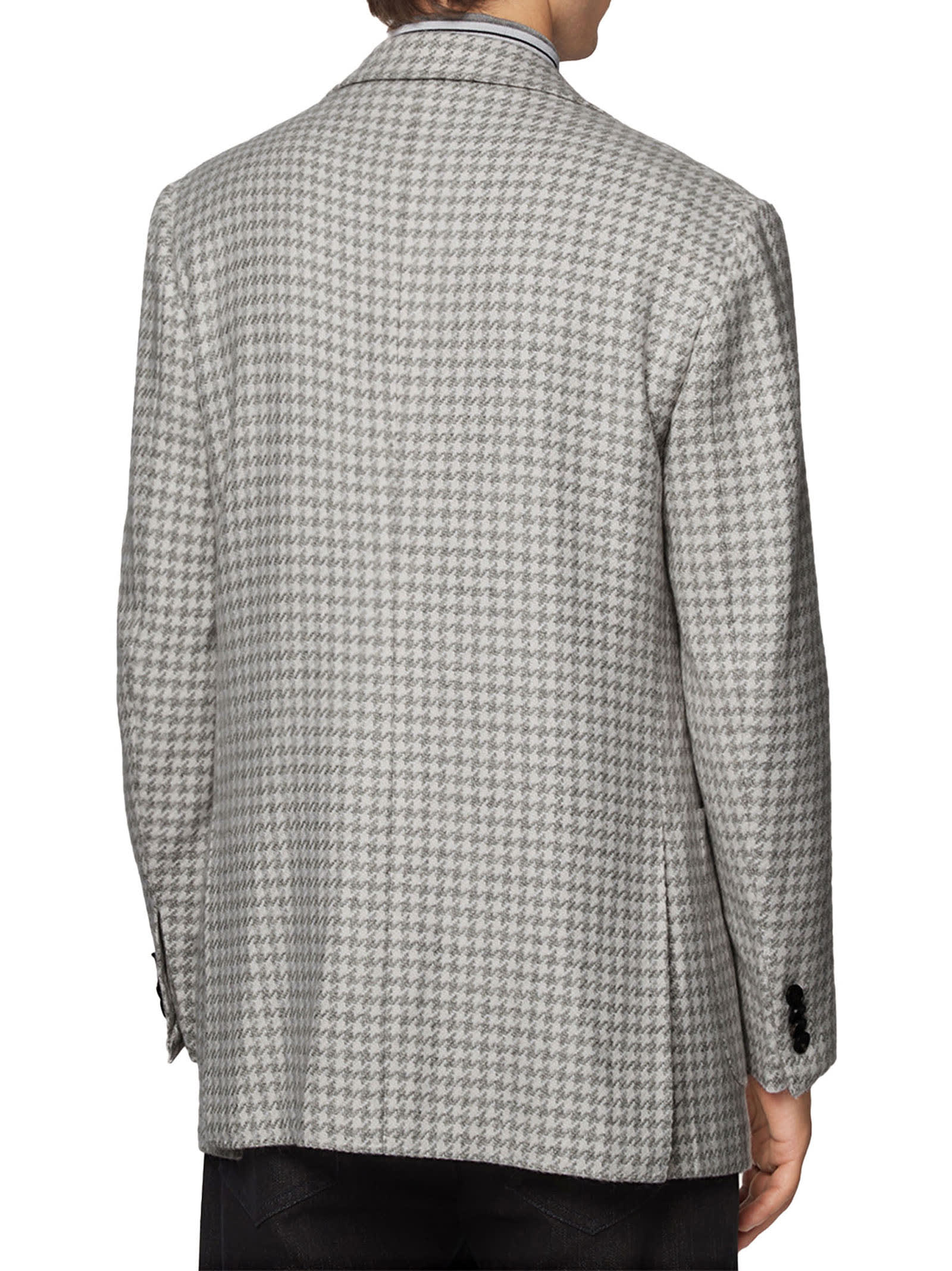 Shop Kiton Jacket Cashmere In Light Grey