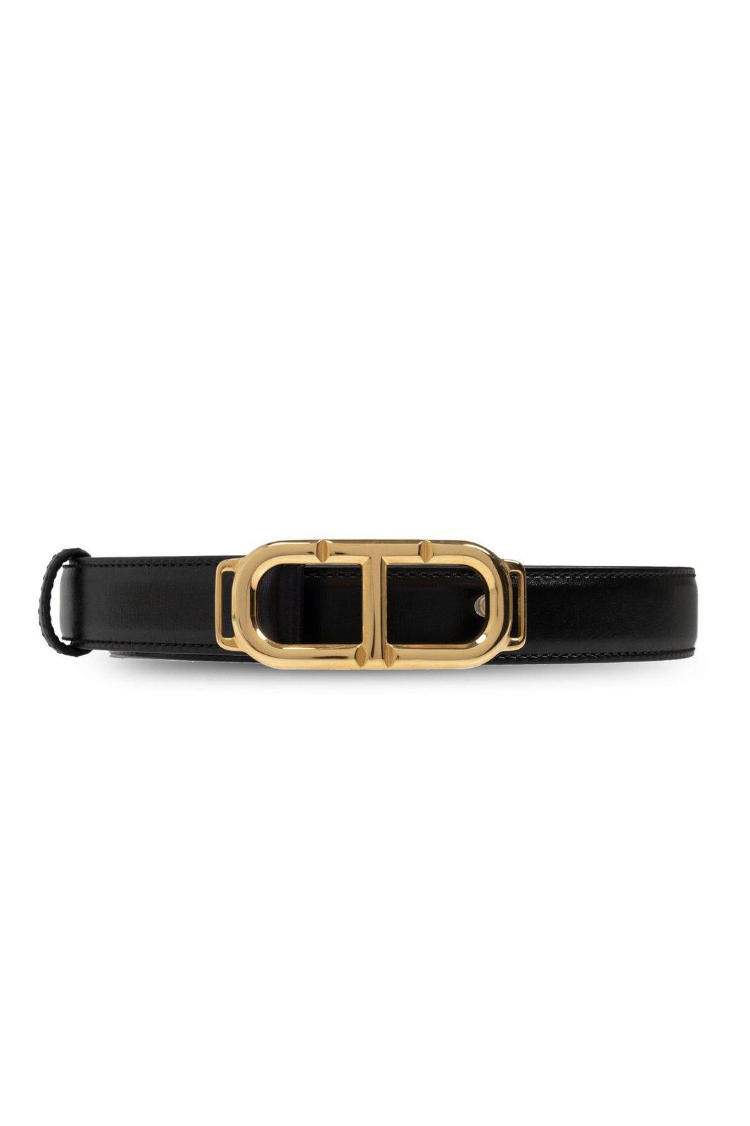 T Logo Buckle Belt