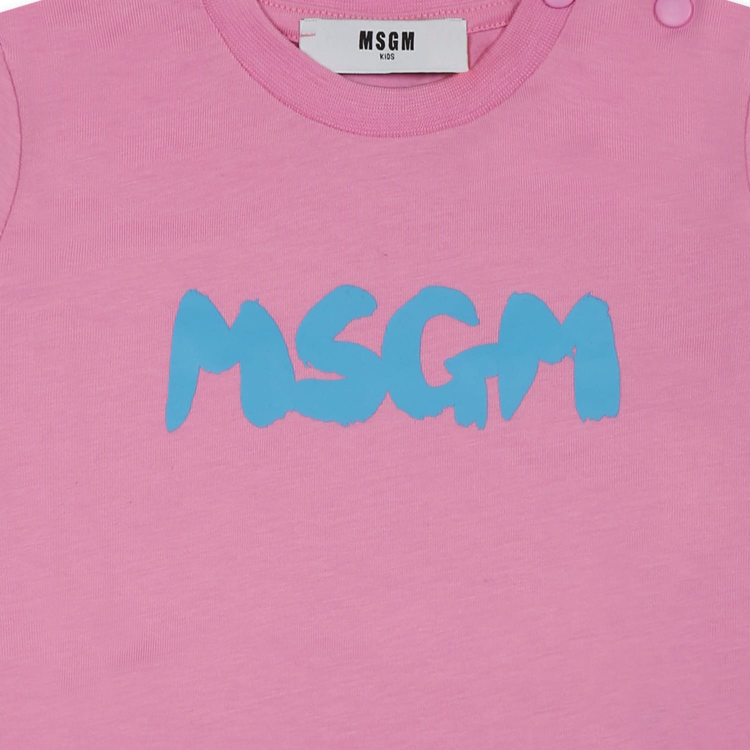 Msgm Pink T-shirt For Baby Girl With Logo In Pink