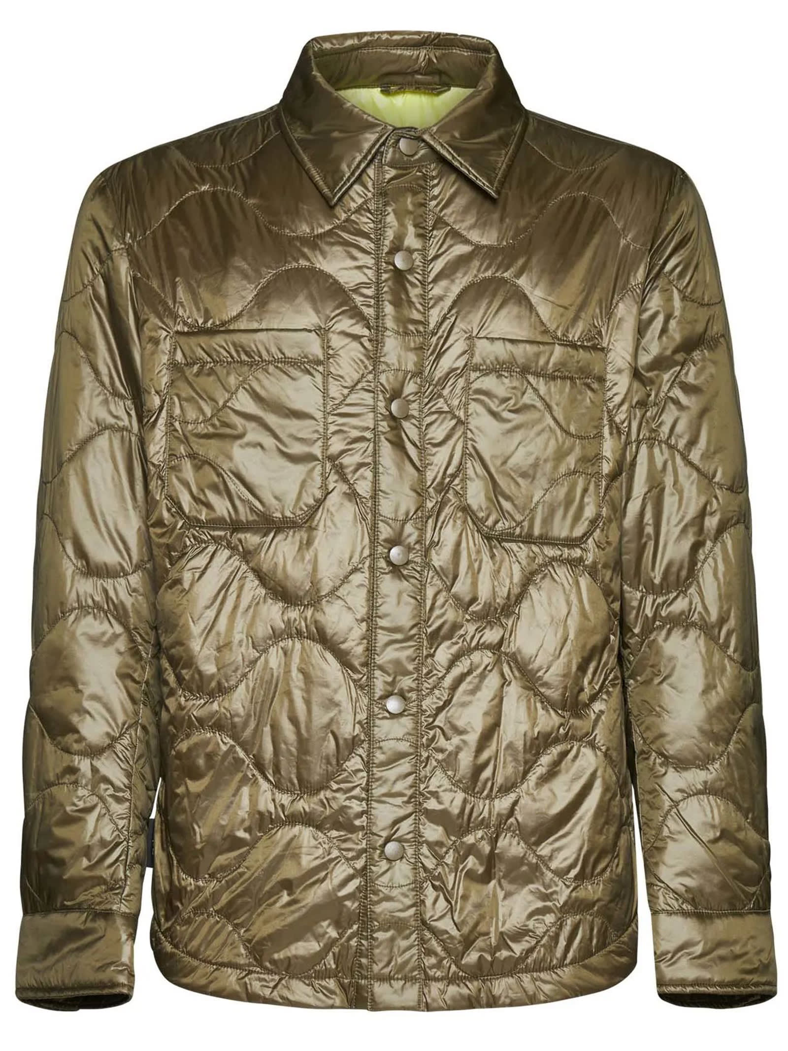 Bpd (Be Proud of this stress) Green Quilted Padded Jacket