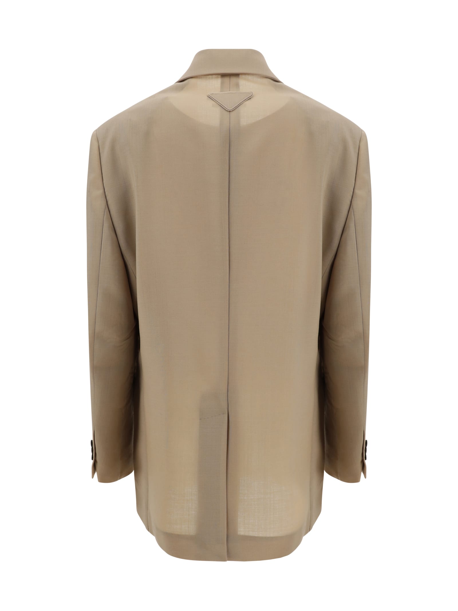 Shop Prada Blazer Jacket In Corda