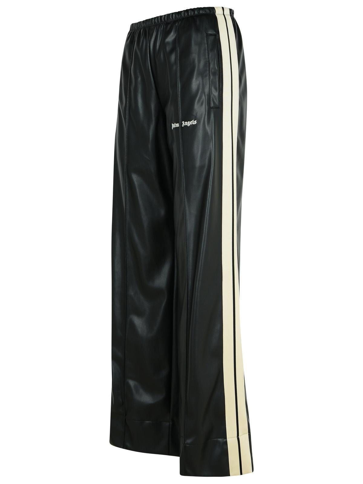 Shop Palm Angels Jogger Black Polyester Blend Pants