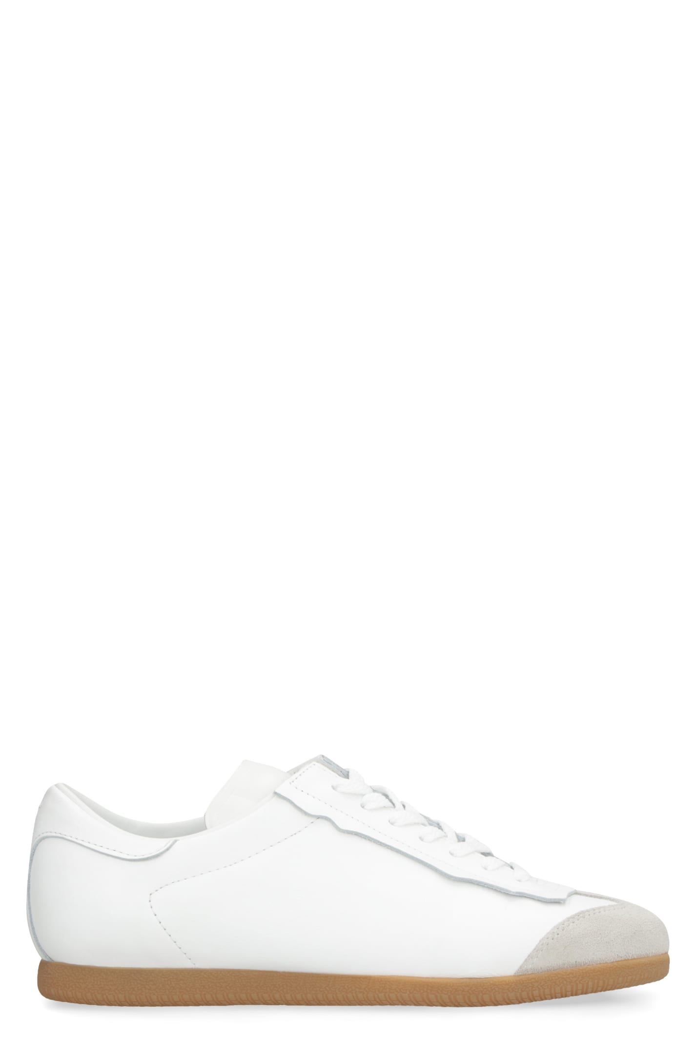 Maison Margiela Leather Low-top Sneakers In White