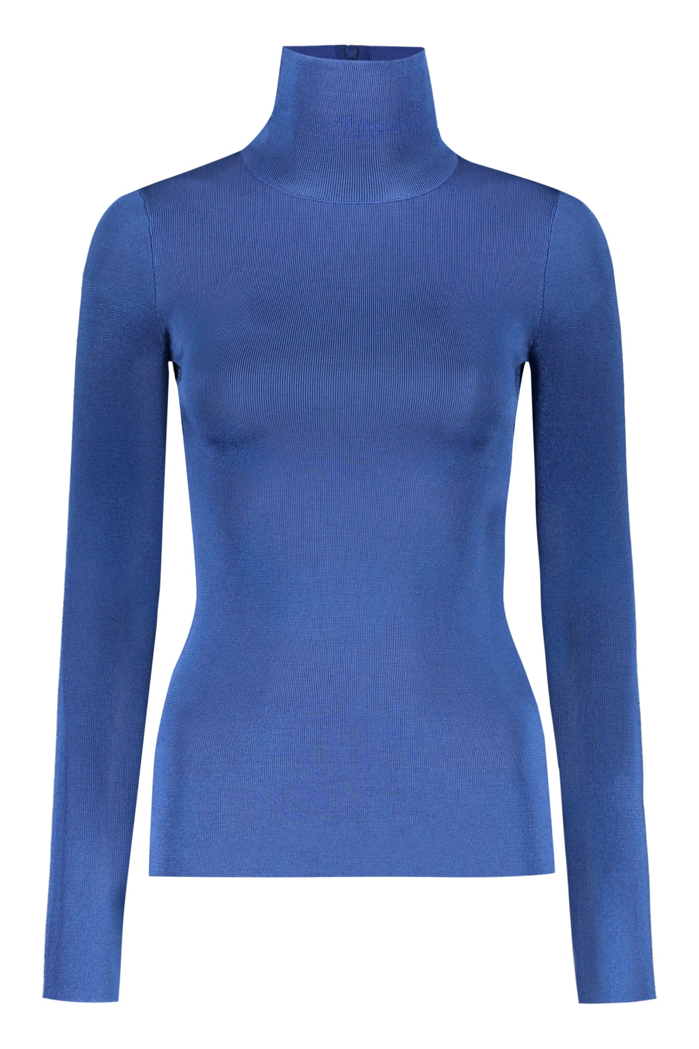 Missoni Wool Blend Turtleneck Sweater In Blue