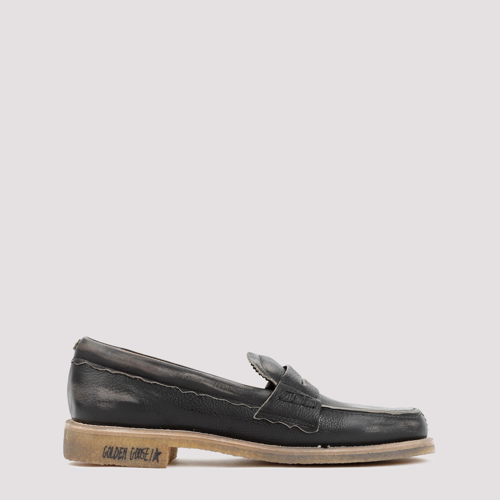 Golden Goose Leather Loafers In Black