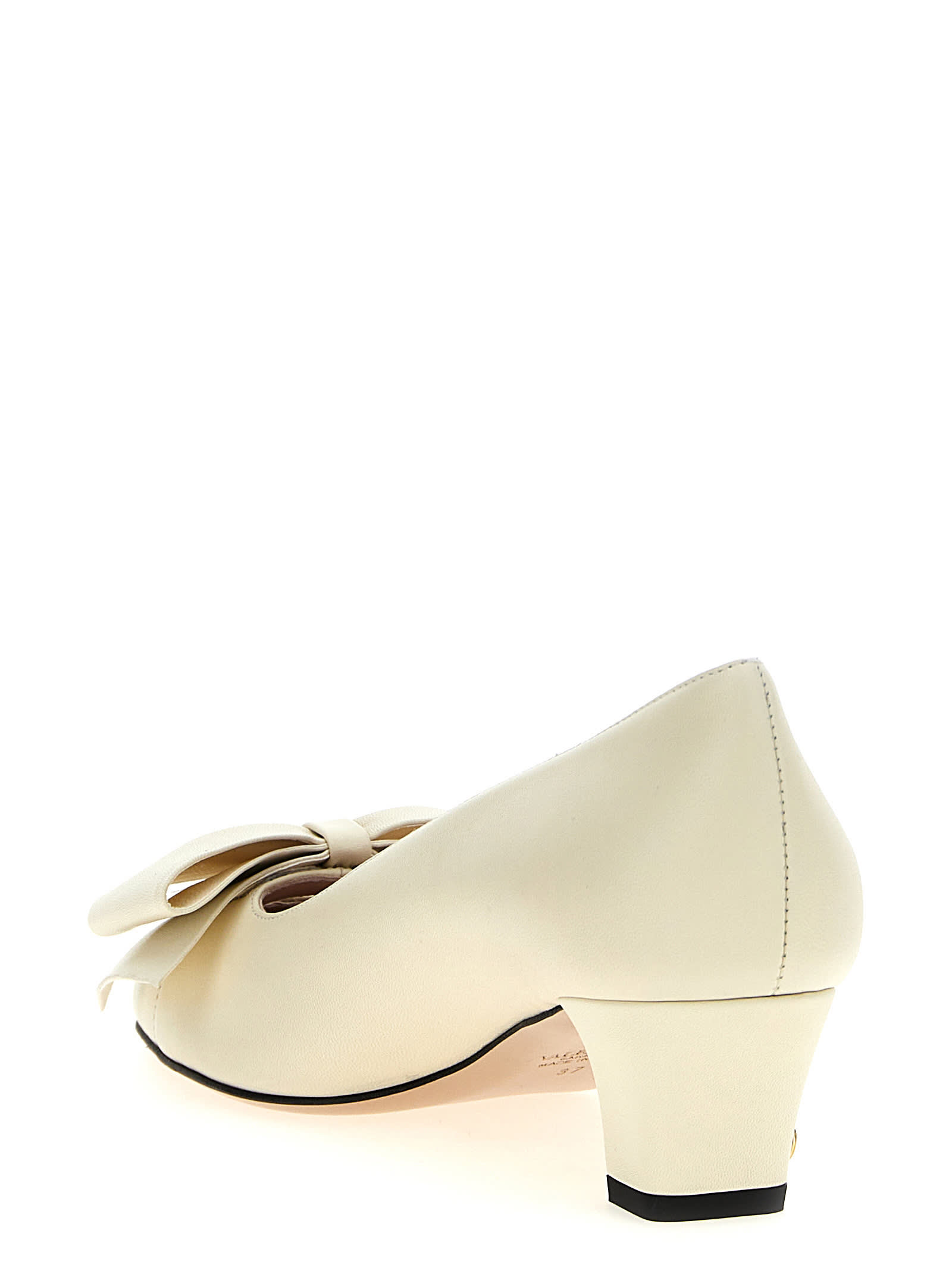 Shop Valentino Garavani Bowow Pumps In White