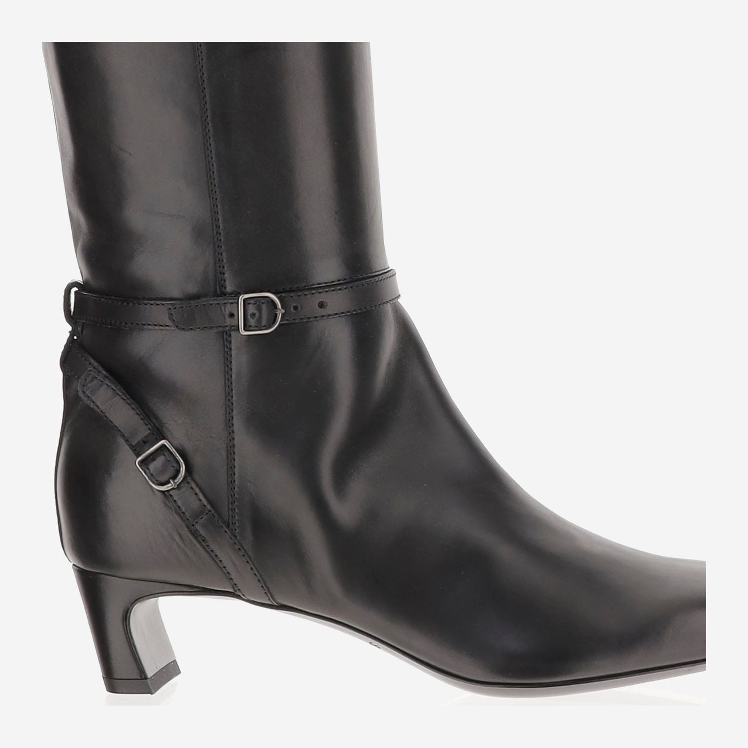 Sartore Leather Boots With Buckle Details In Multi