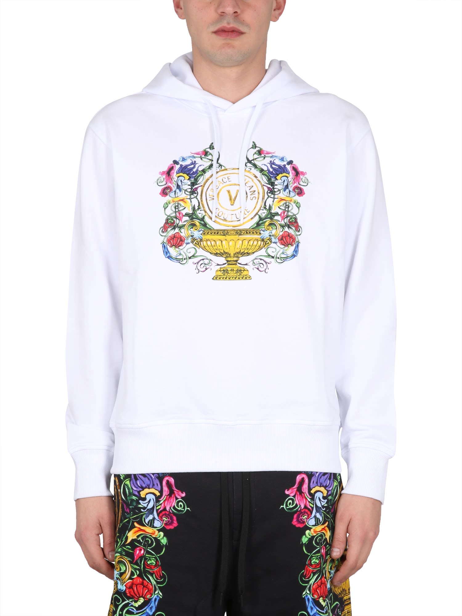 VERSACE JEANS COUTURE SWEATSHIRT WITH LOGO PRINT