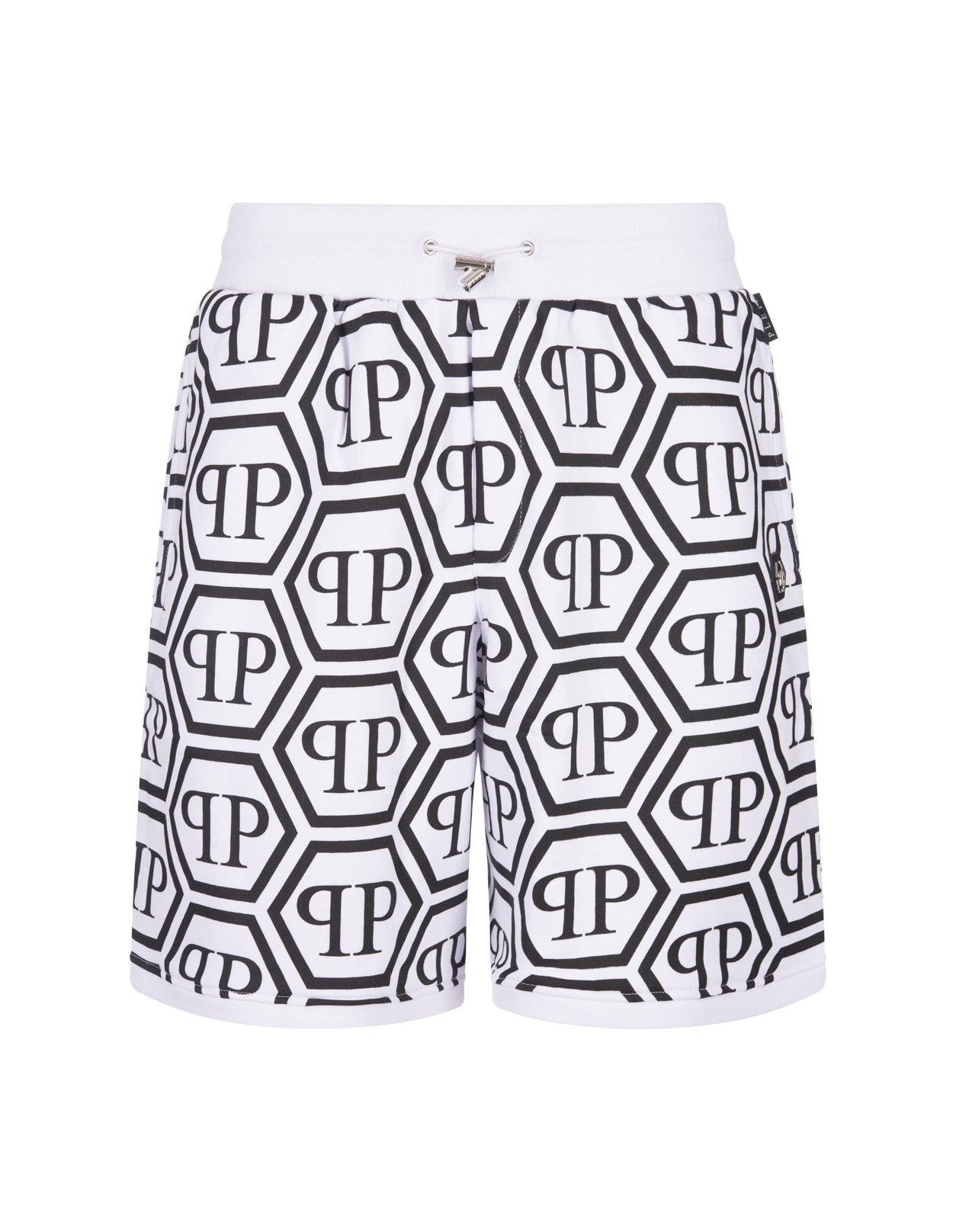 Shop Philipp Plein White Shorts With Monogram