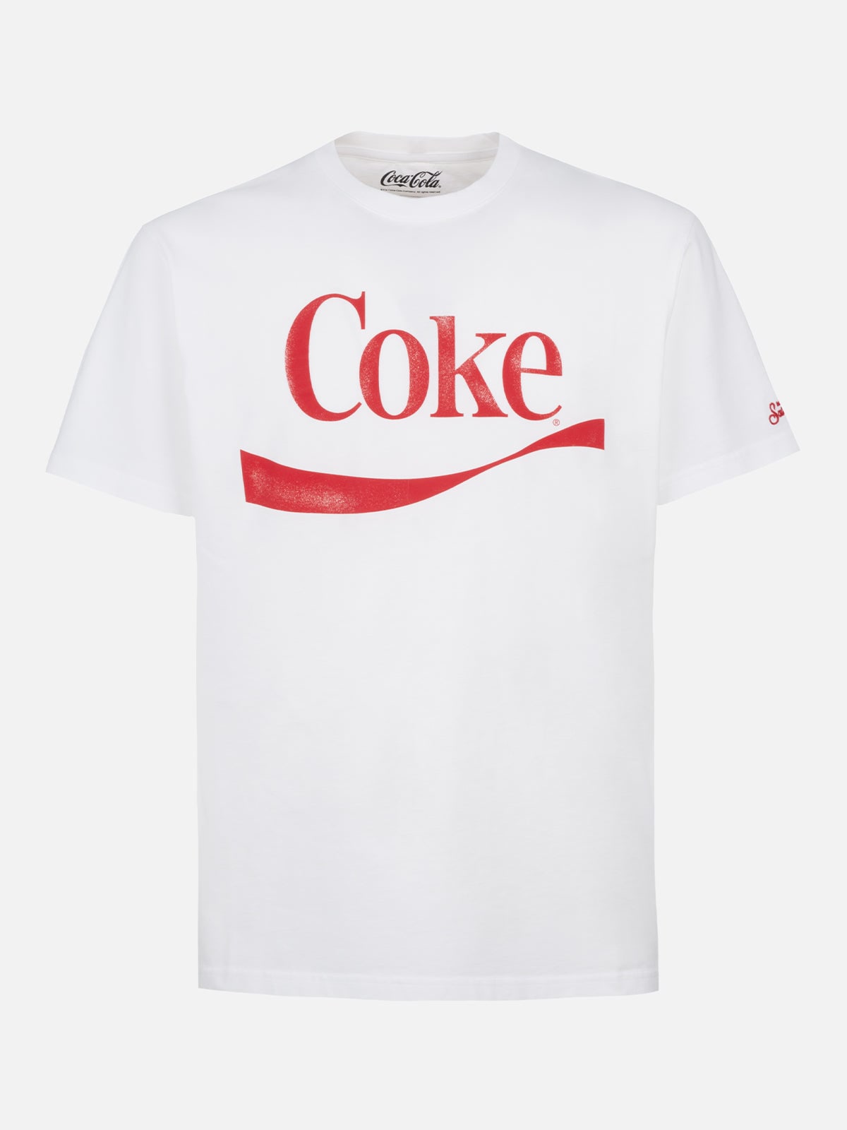 MC2 SAINT BARTH MAN COTTON T-SHIRT WITH COKE LOGO PLACED PRINT THE COCA COLA COMPANY SPECIAL EDITION