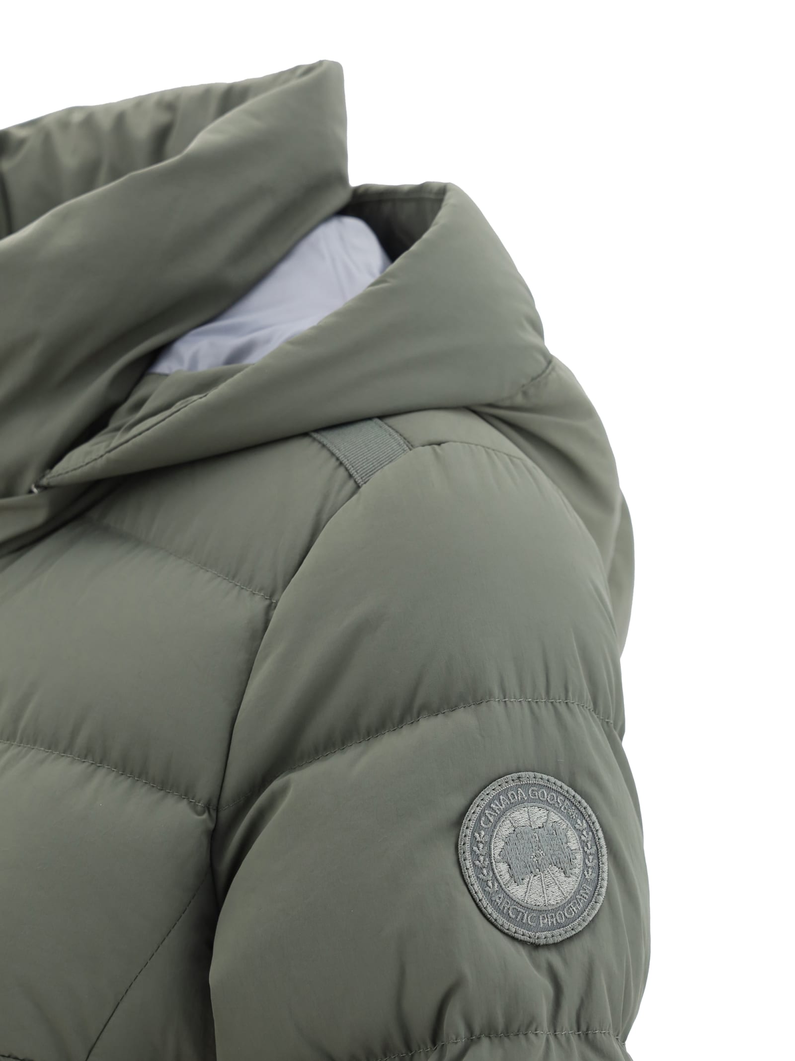 Shop Canada Goose Aurora Parka Down Jacket In Green