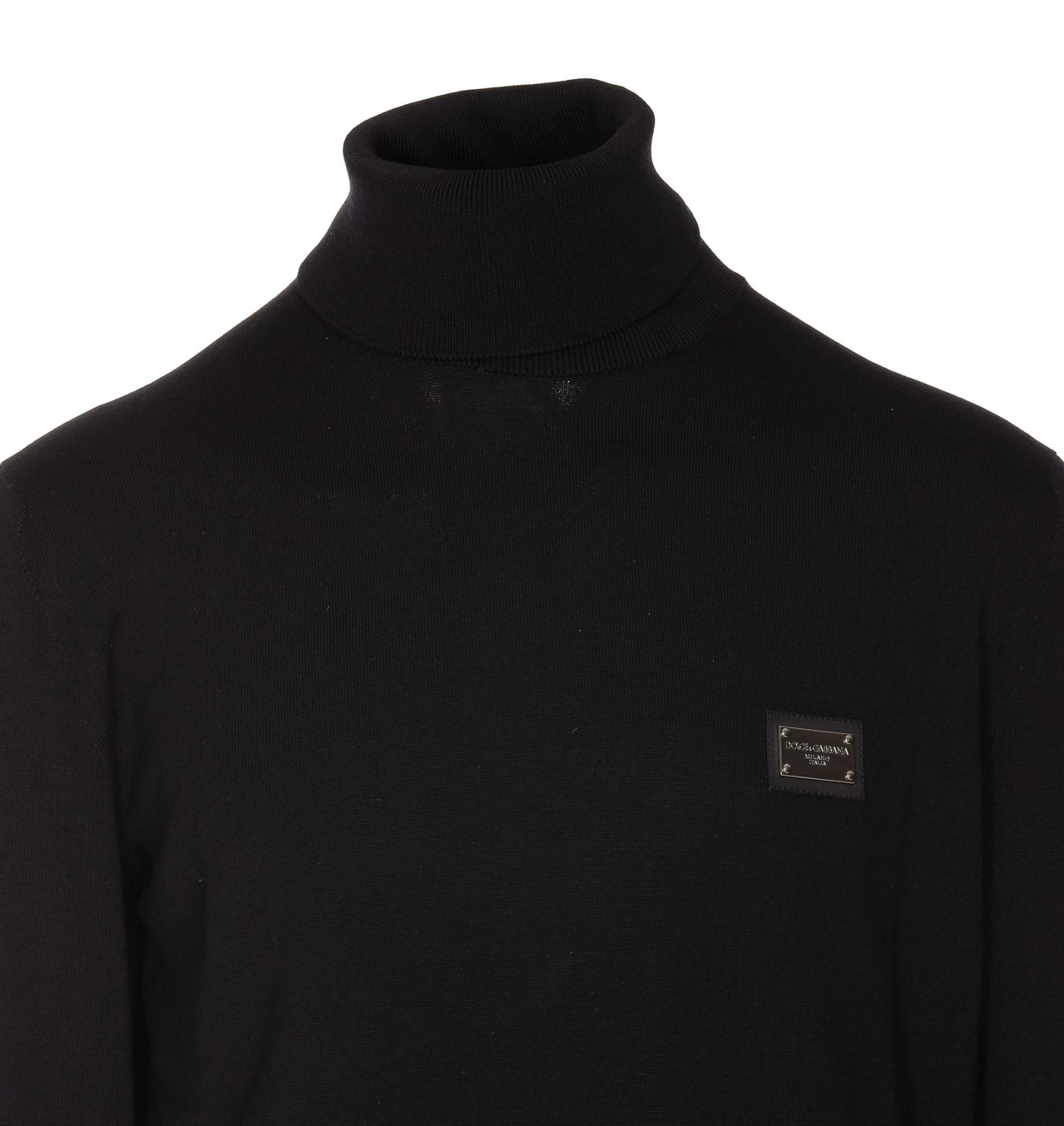 Shop Dolce & Gabbana Logo Plaque Pullover In Black