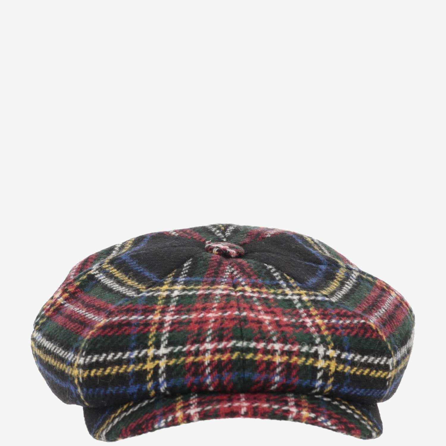 Wool Cap With Check Pattern